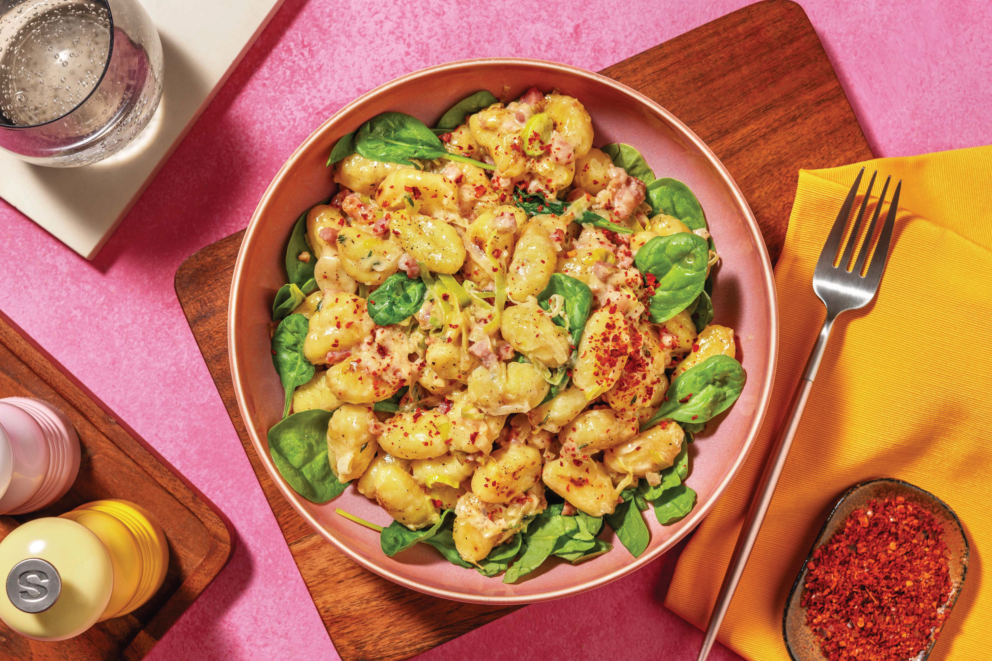 Quick Creamy Bacon Gnocchi