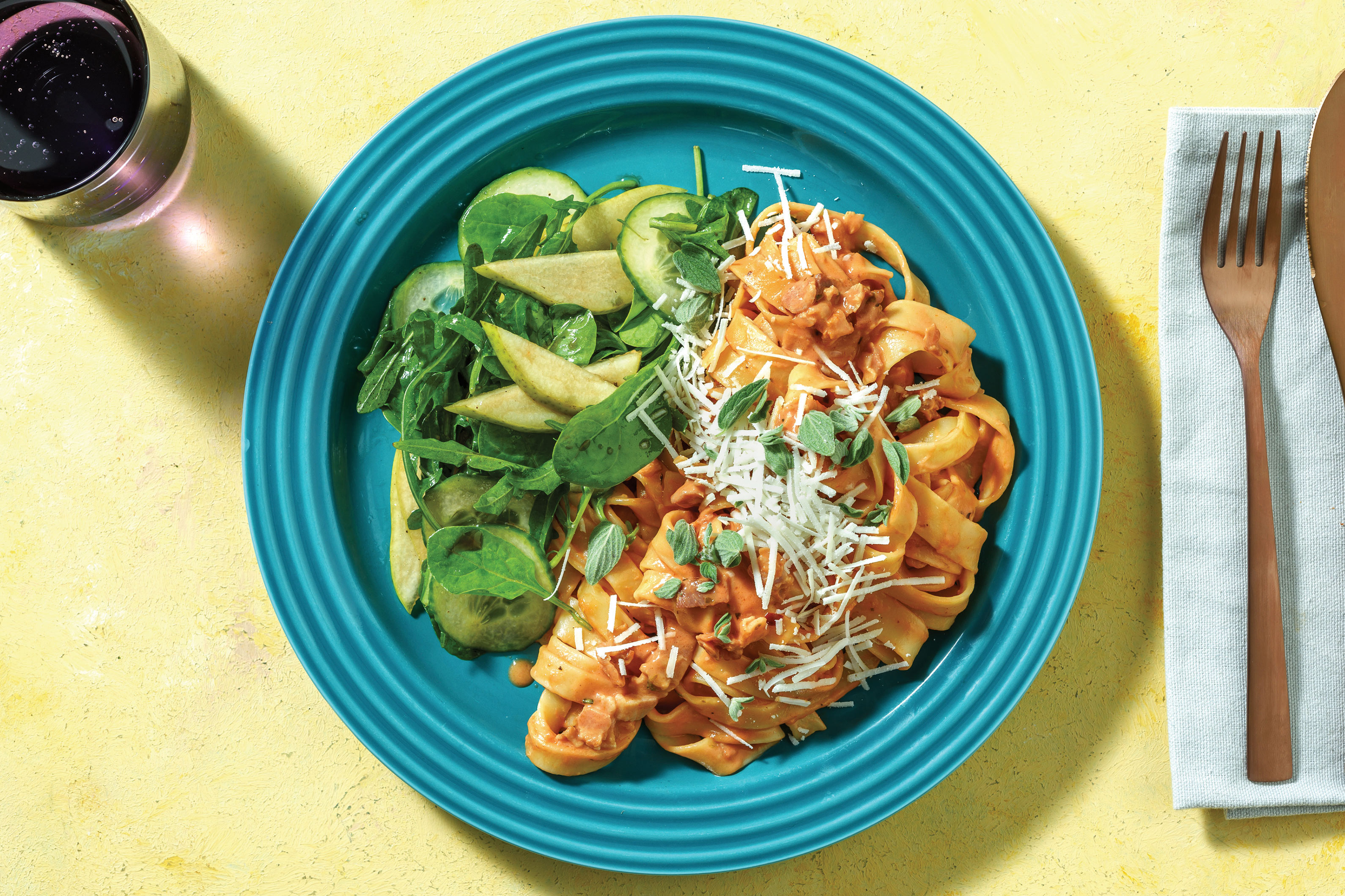 Creamy Bacon & Tomato Fresh Fettucine