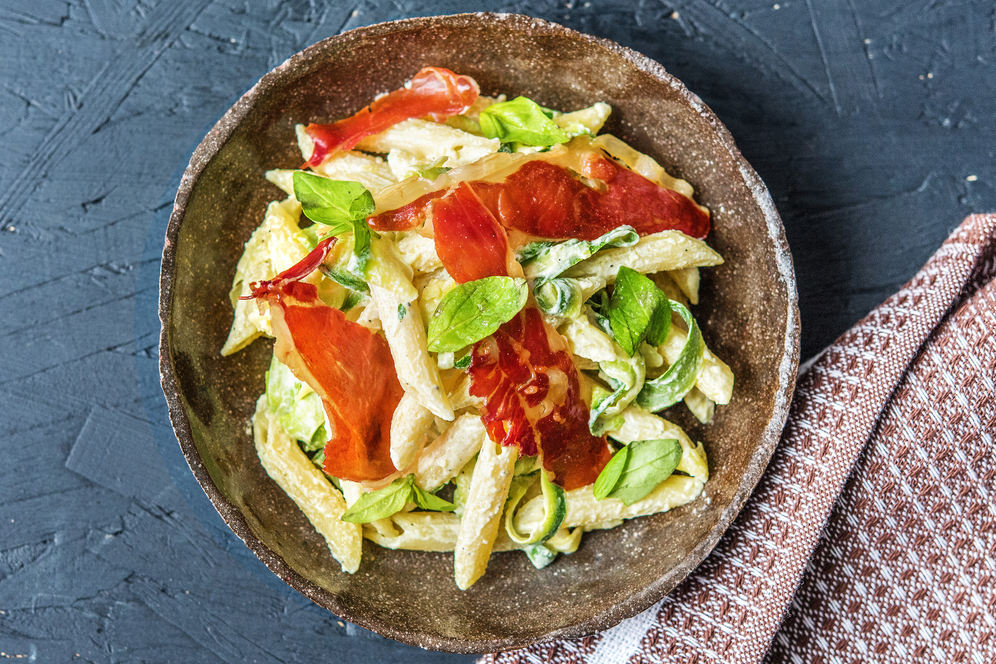 Creamy Basil & Serrano Ham Pasta