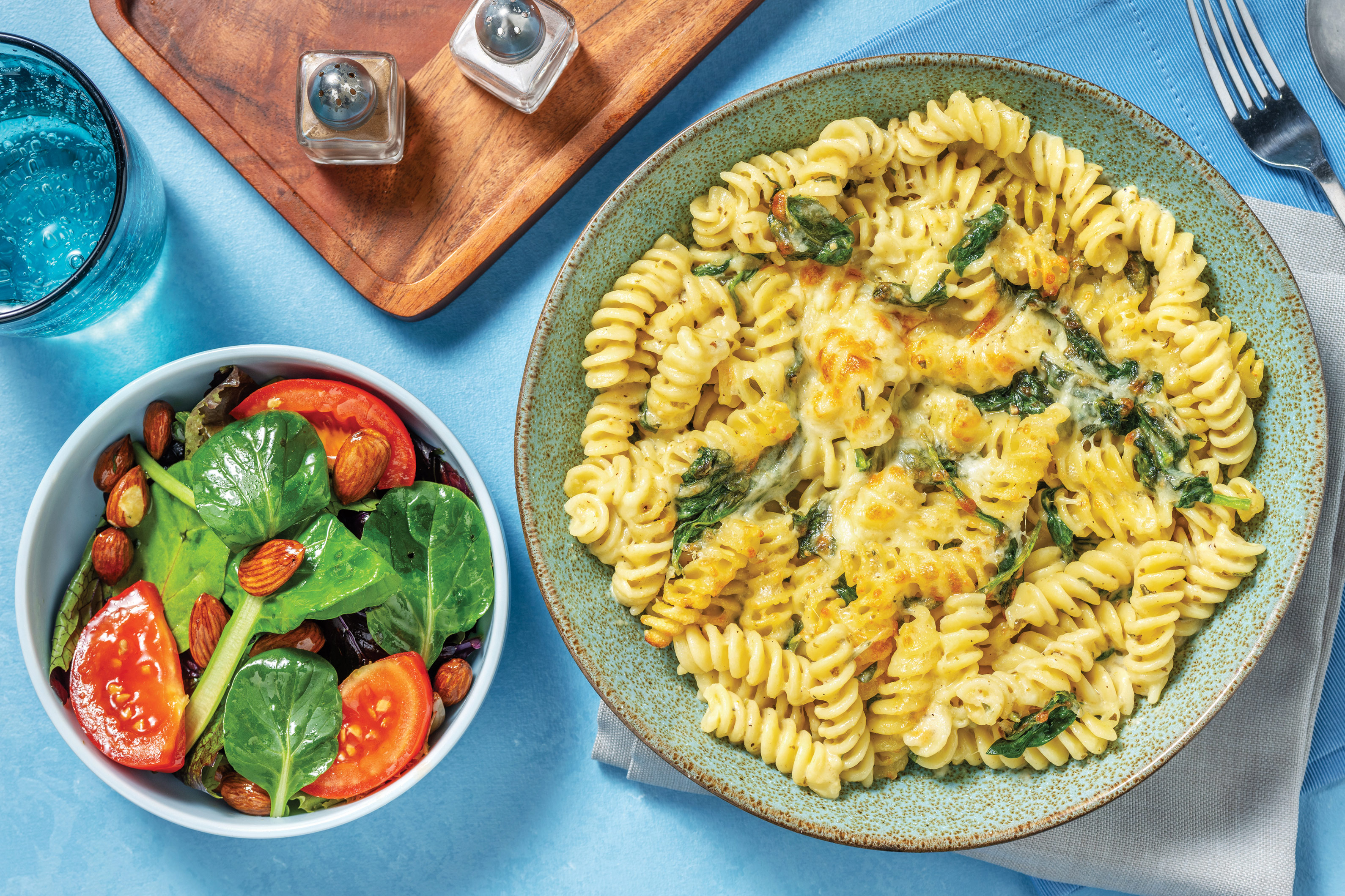 Creamy Basil Pesto & Parmesan Pasta Bake