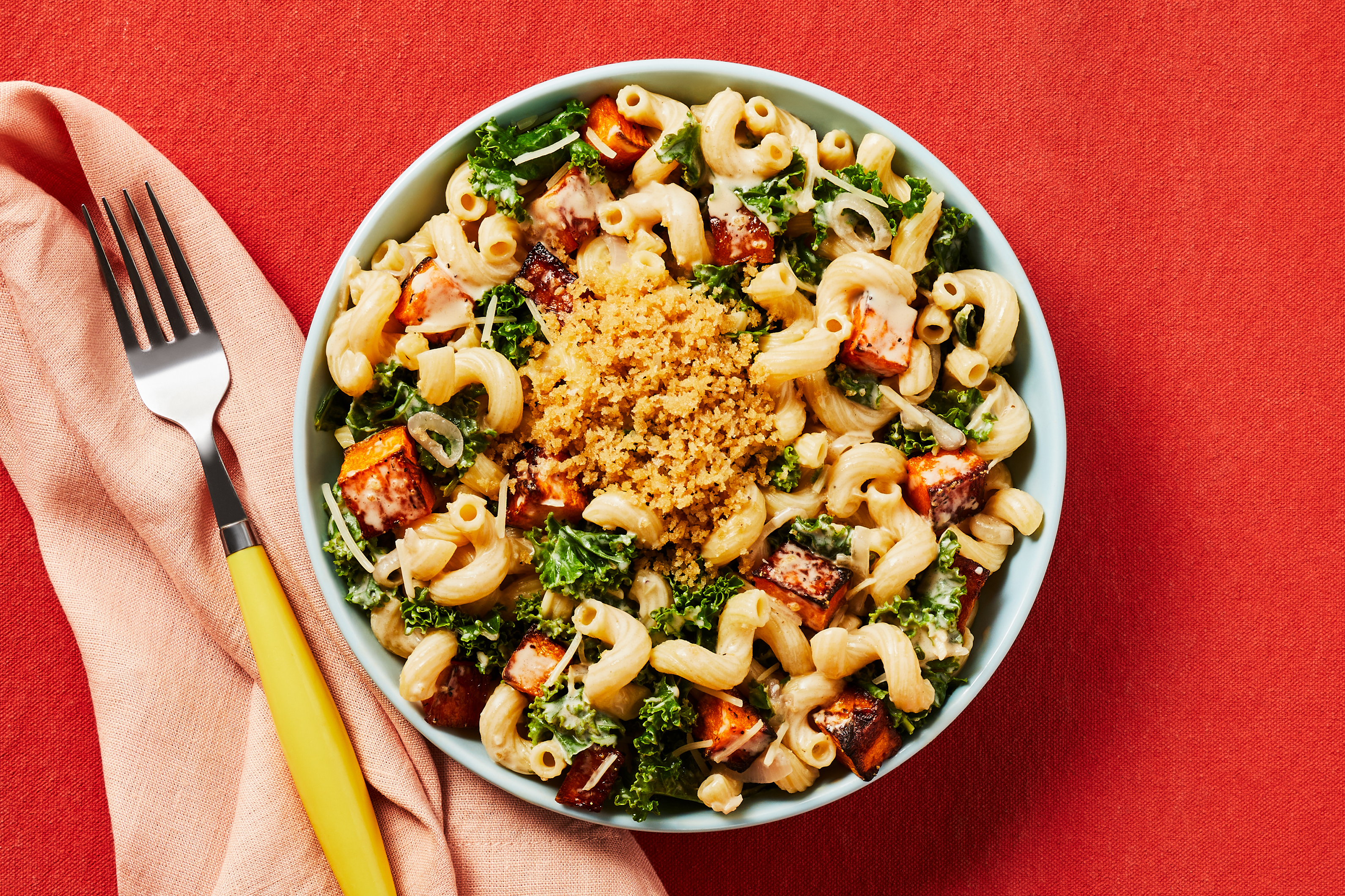 Creamy Butternut Squash & Kale Cavatappi
