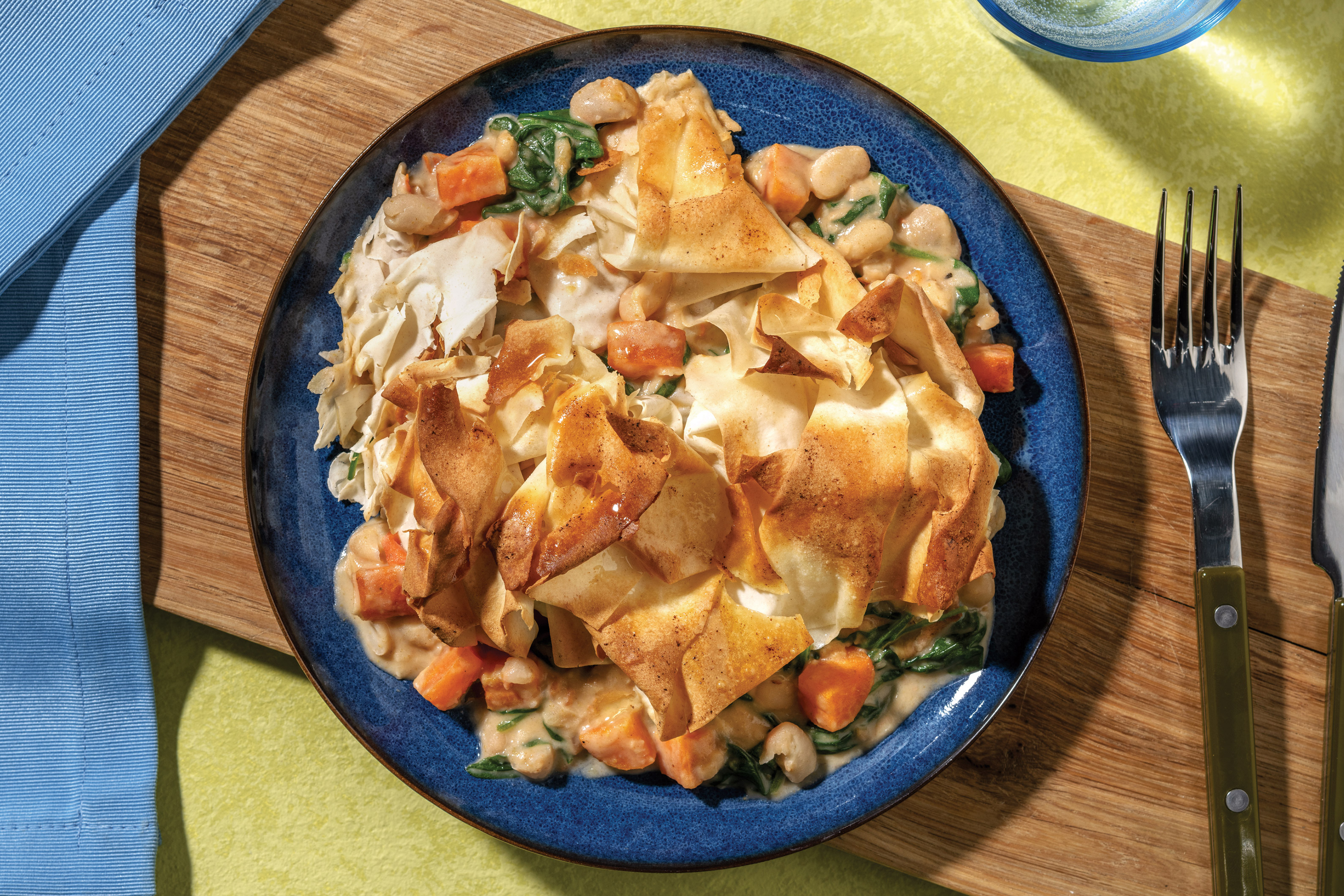 Creamy Cannellini Bean Filo Pie