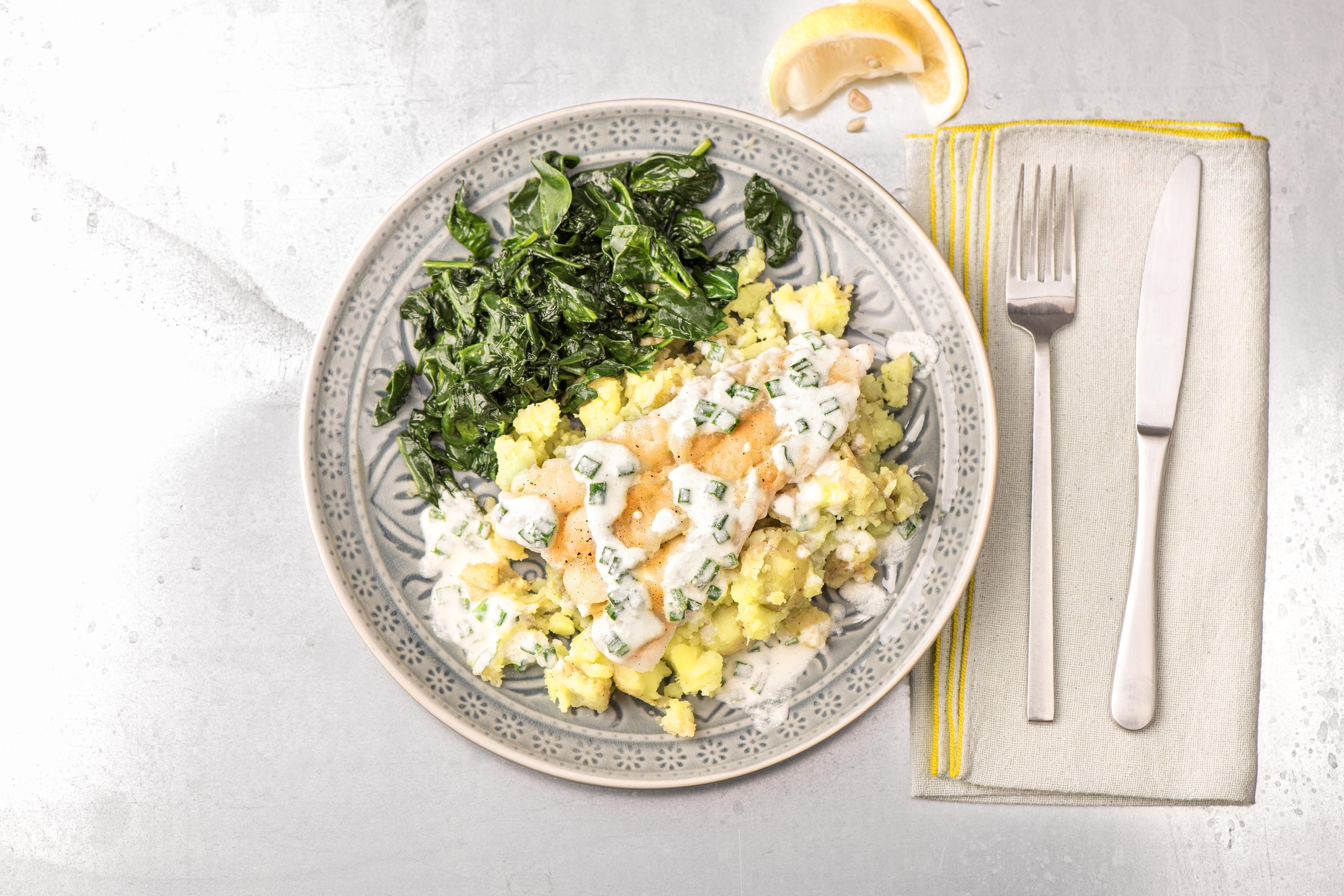 Creamy-Chivey Smoked Haddock