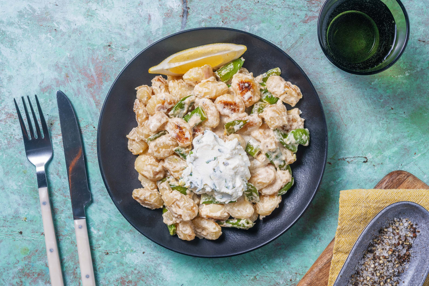 Creamy Gnocchi and Snap Peas