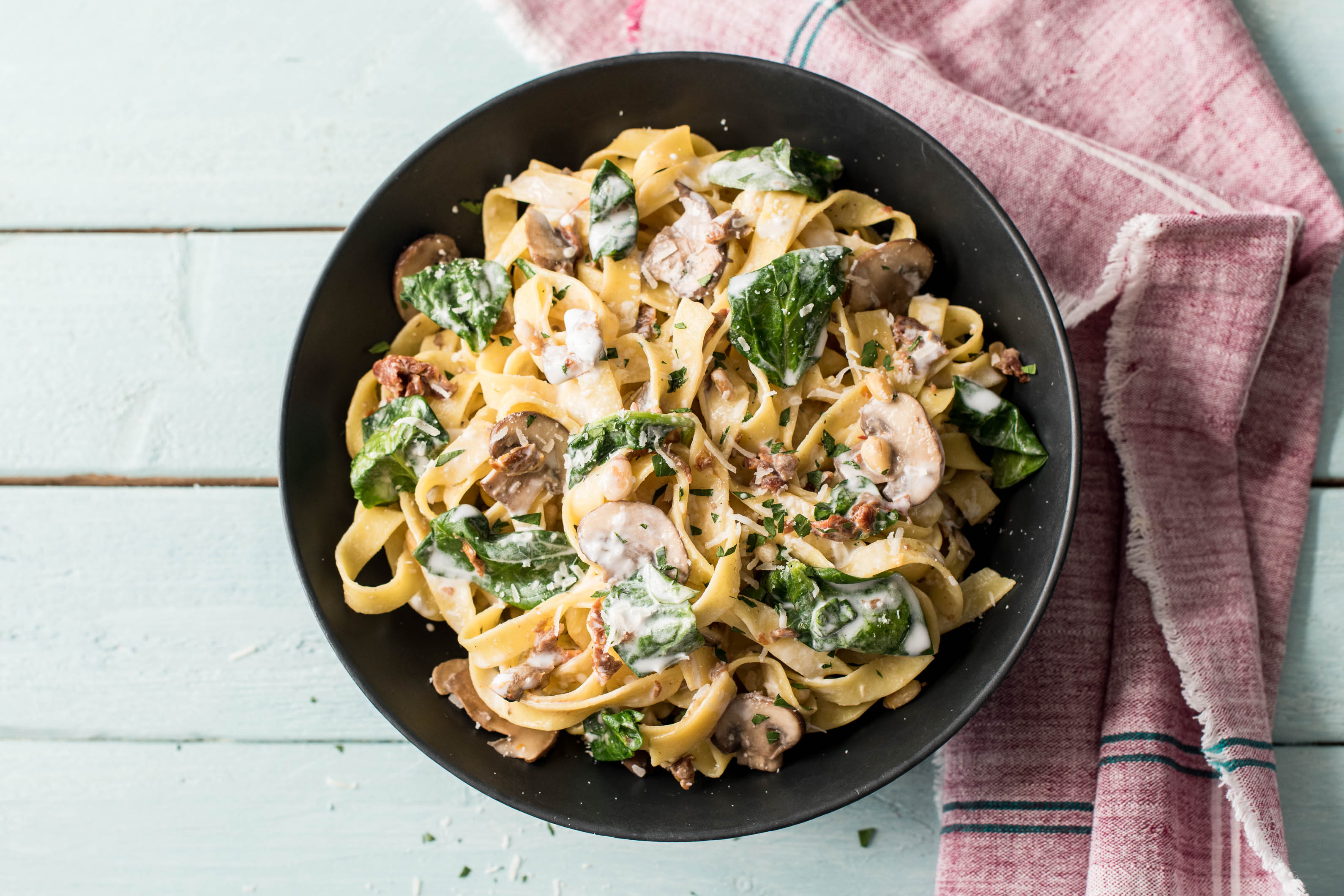 Creamy Mushroom Fettuccine