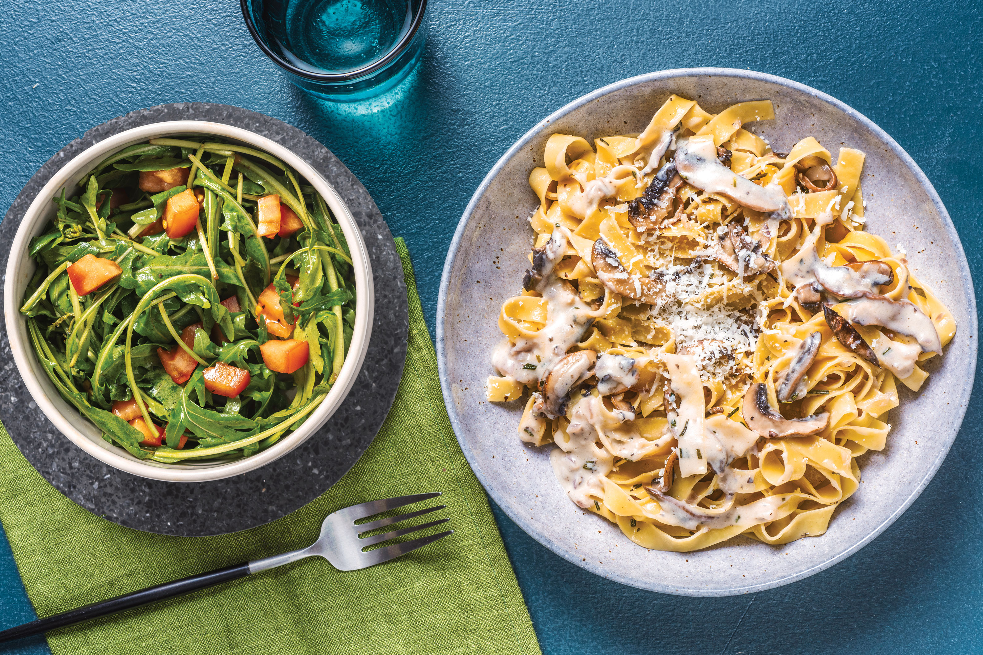 Creamy Mushroom & Rosemary Linguine