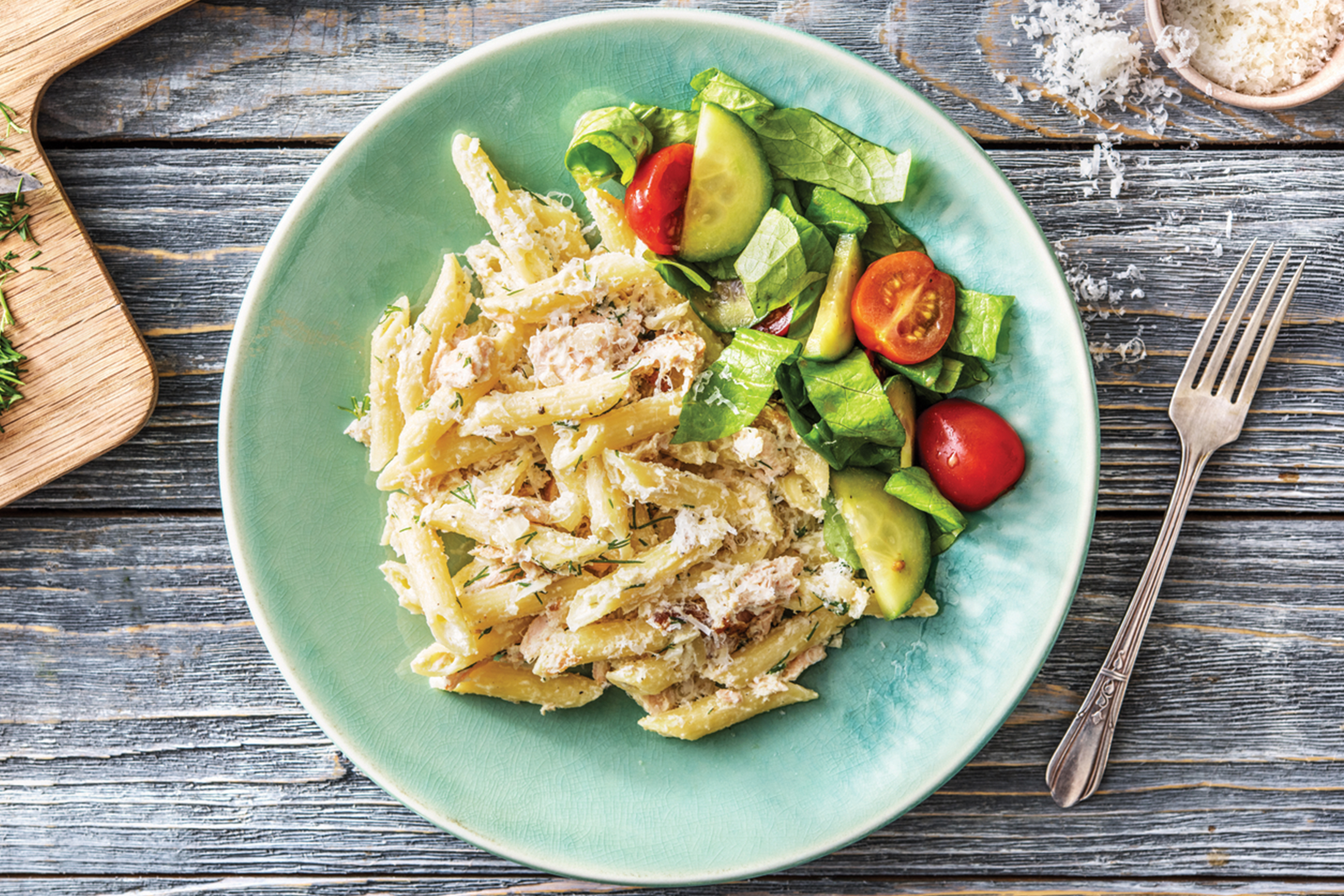 Alfredo Style Salmon & Dill Penne Pasta
