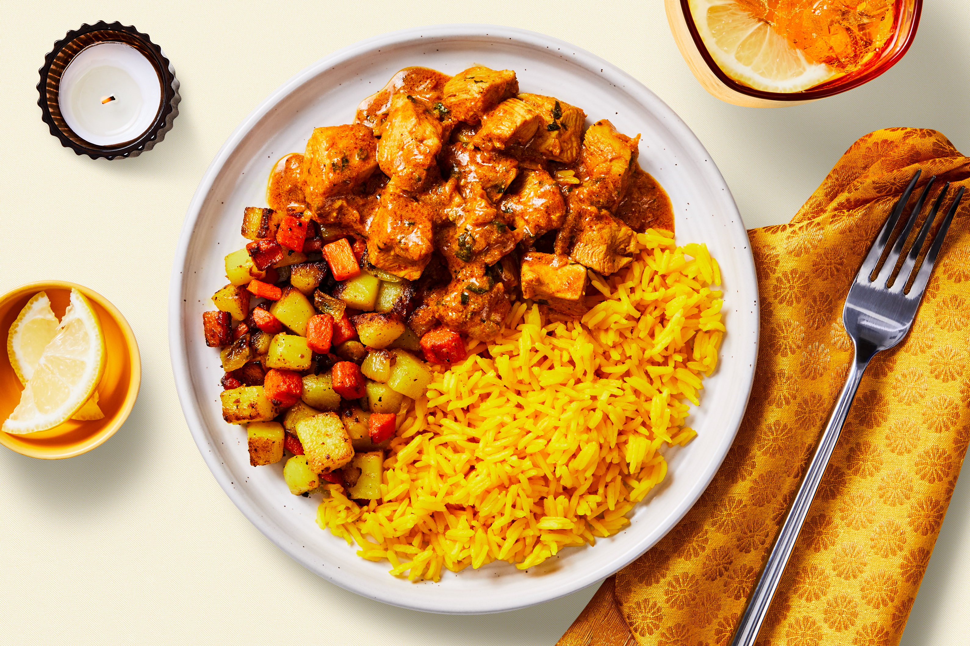 Creamy Tomato-Garlic Chicken Curry