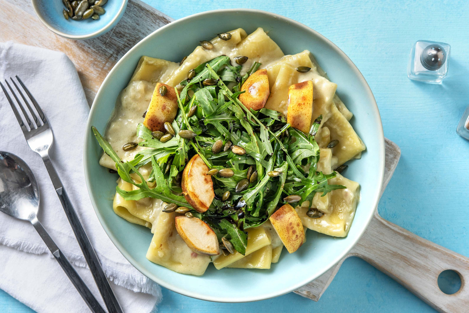 Cremige Pasta mit Blauschimmelkäse