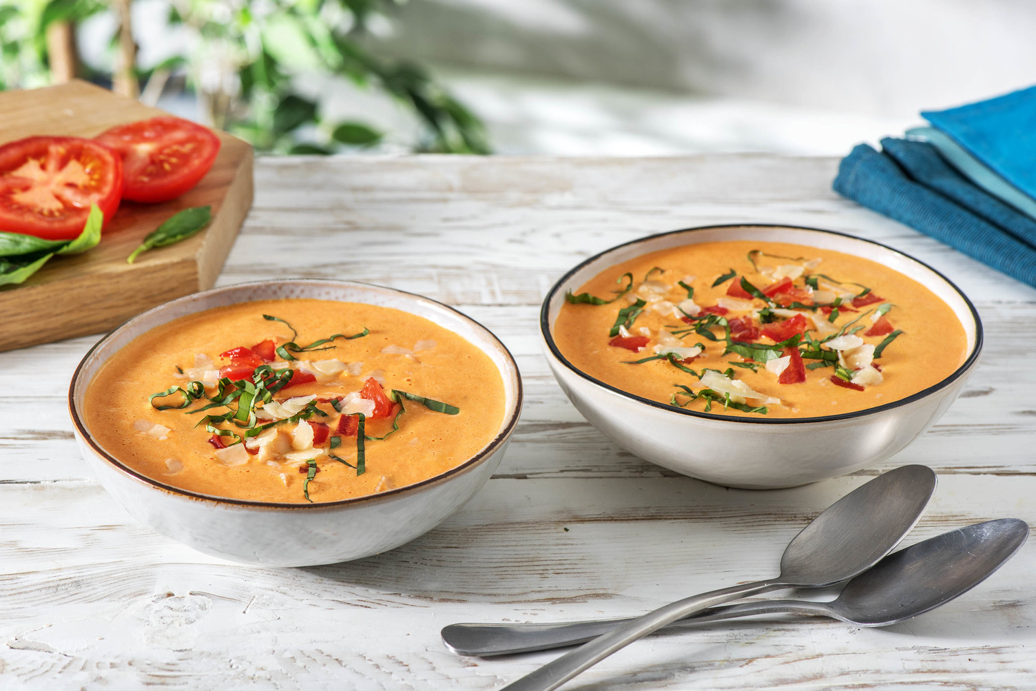 Cremige Tomatensuppe mit Mascarpone