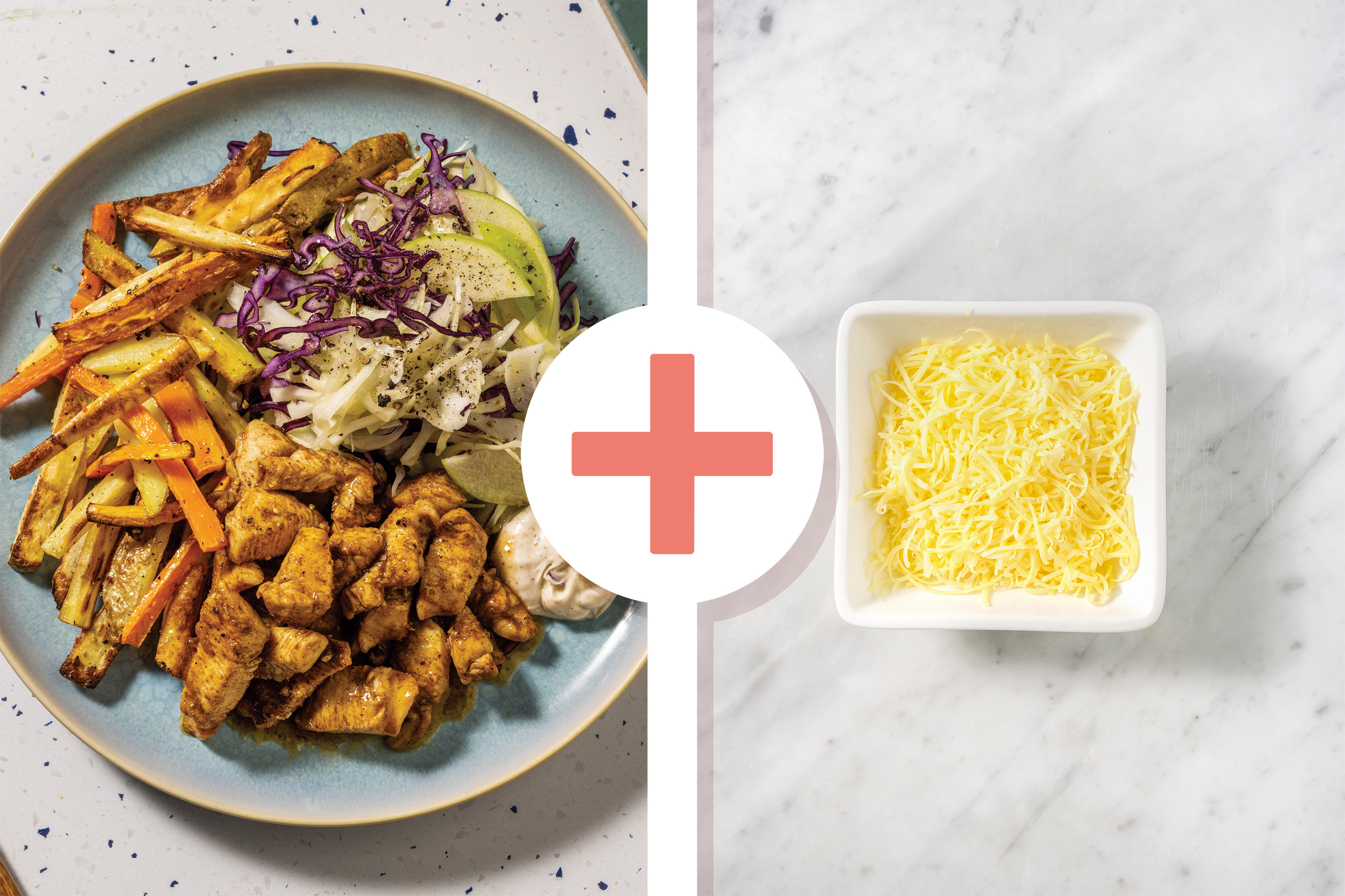 Creole Honey Chicken & Zesty Cheesey Veggie Fries