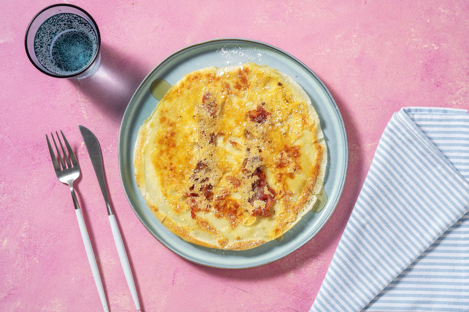 Spek-kaas pannenkoek met gruyère