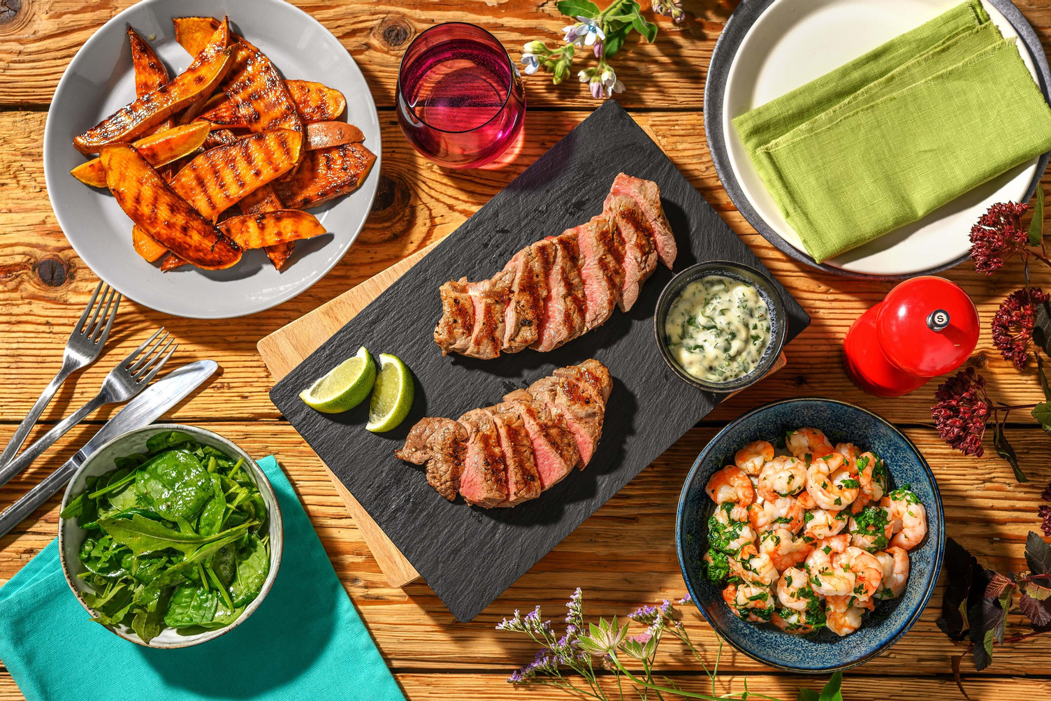 Southwest-Style Grilled Steak and Shrimp