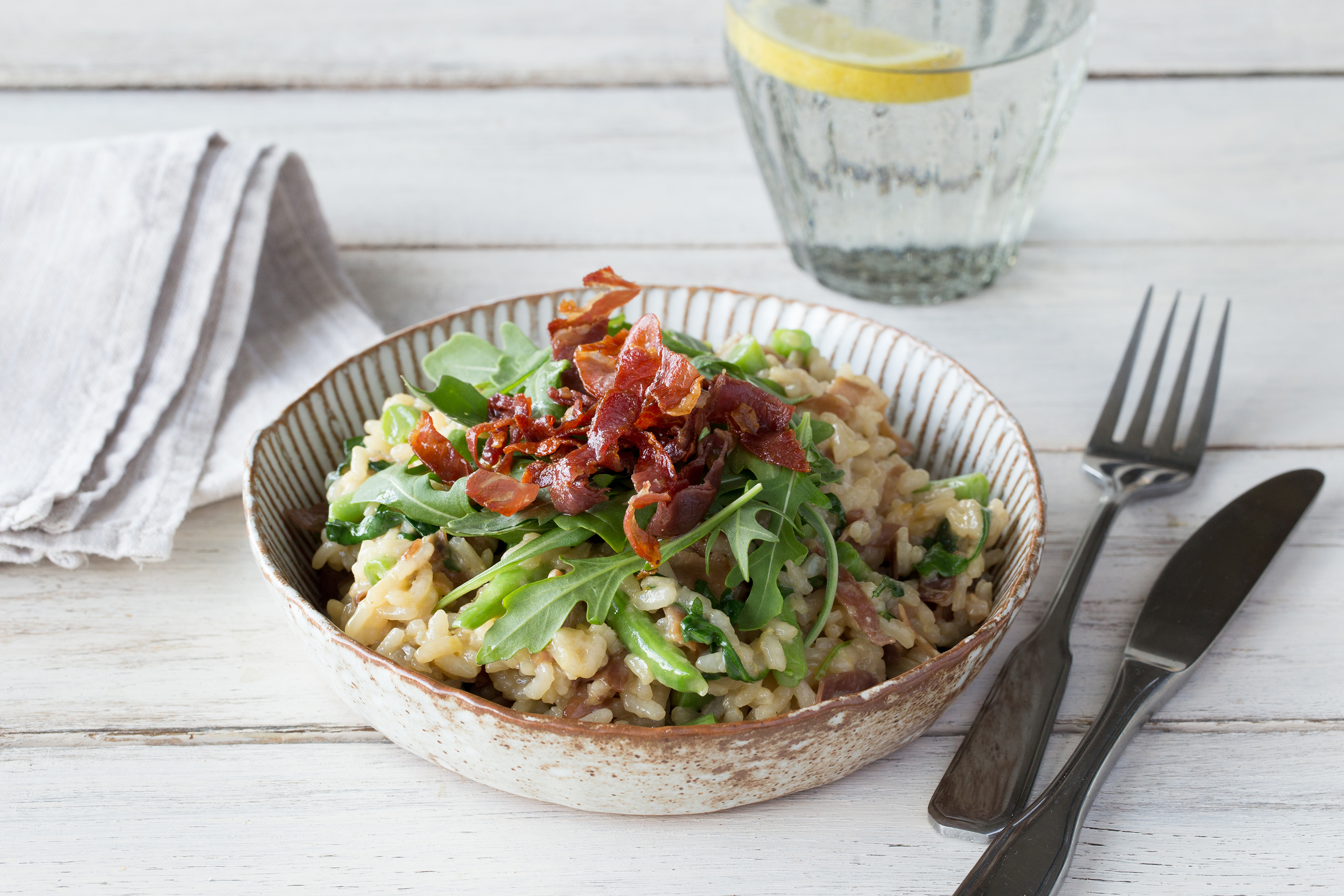 Crispy Serrano & Rocket Risotto