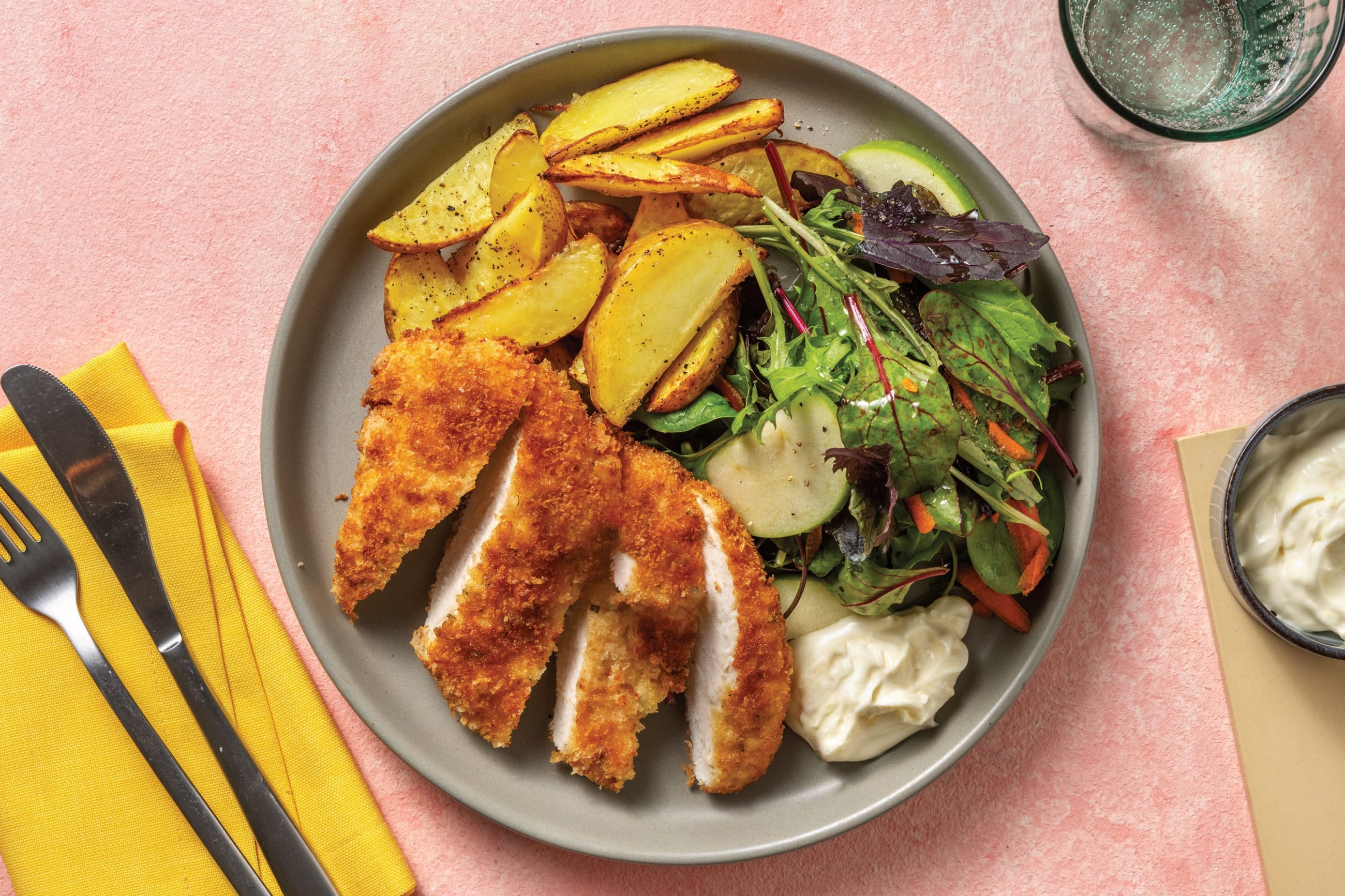 Crumbed Pork & Kumara Wedges