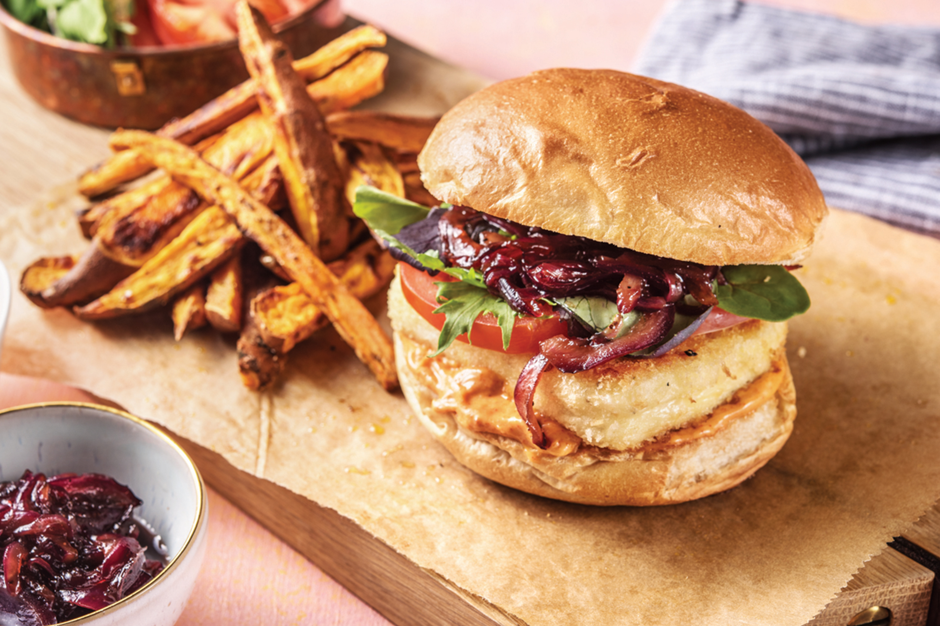 Crumbed Haloumi Burger