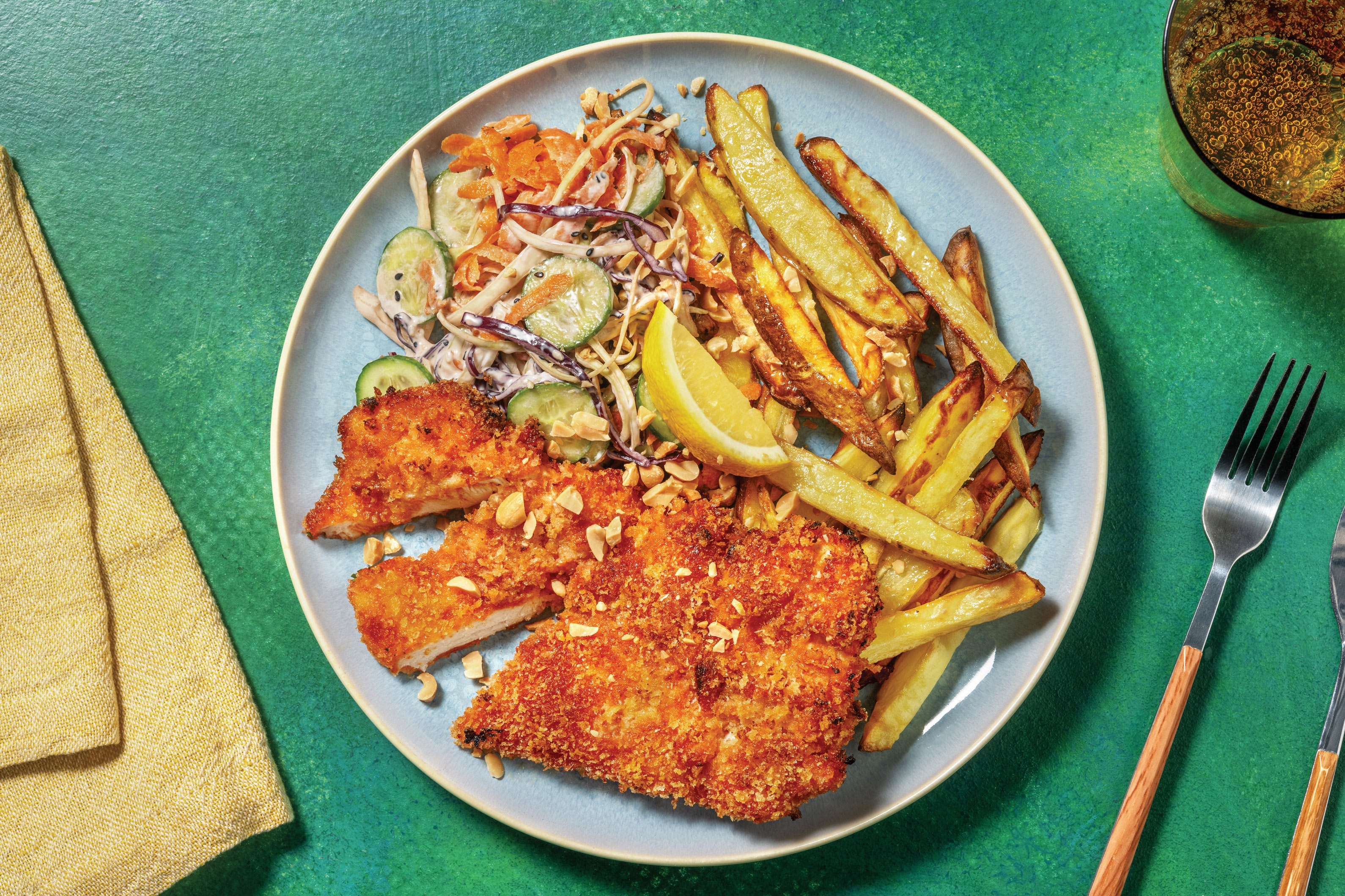 Crumbed Sichuan Chicken & Fries