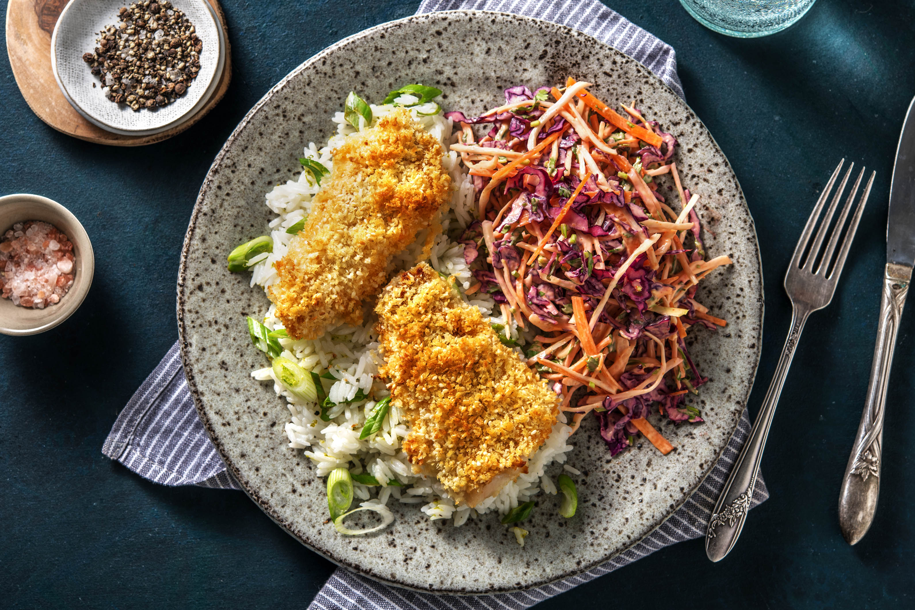 Crunchy Sesame and Sriracha Whiting
