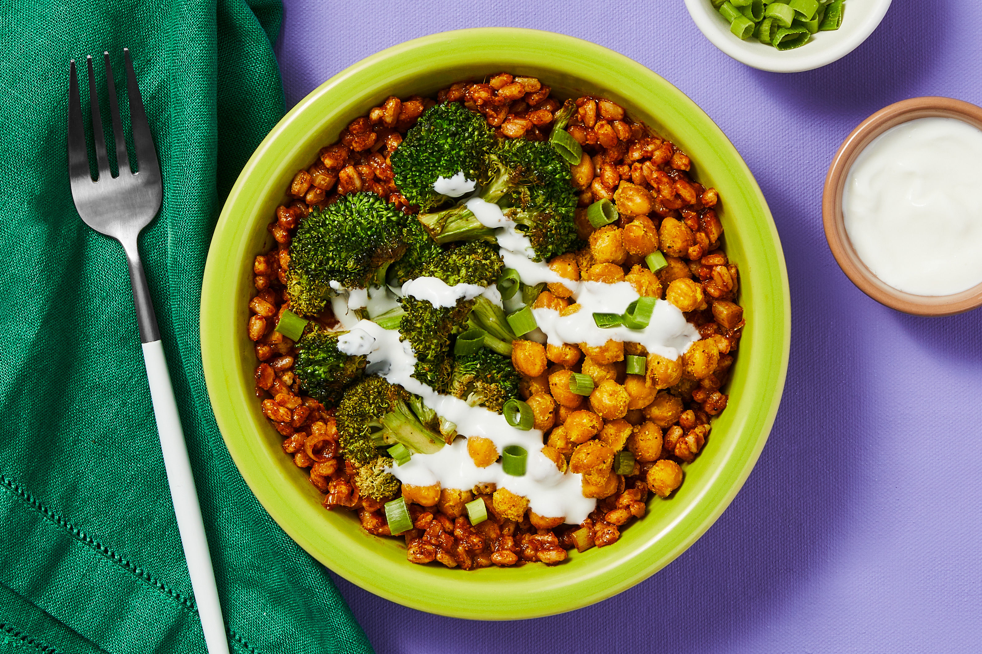 Curried Farro & Chickpeas