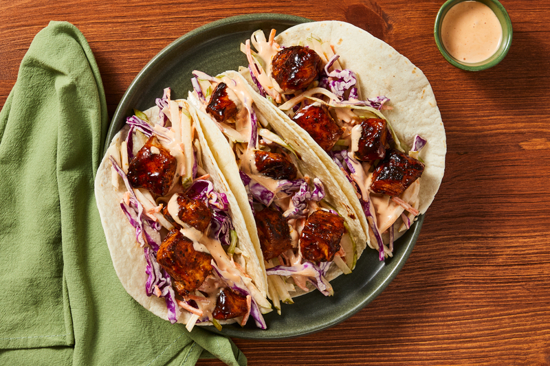 Fiery Korean-Style Chicken Tacos