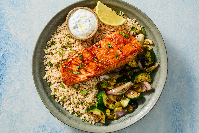 Double saumon rôti au harissa