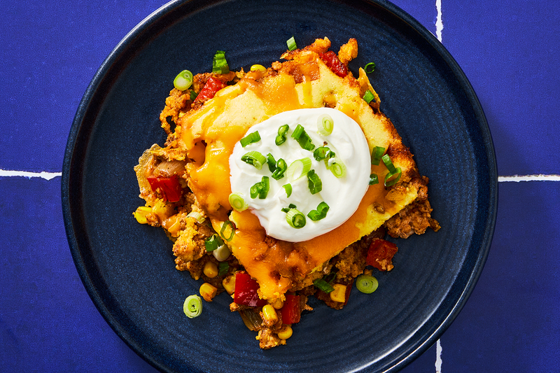 Tamale-Inspired Beyond Meat® and Veggie Casserole