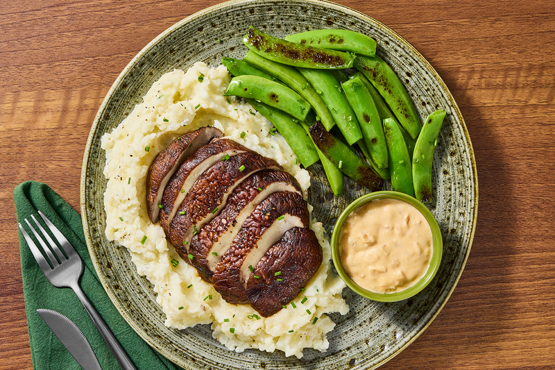 Roasted Portobellos with Dijon-Cream Sauce