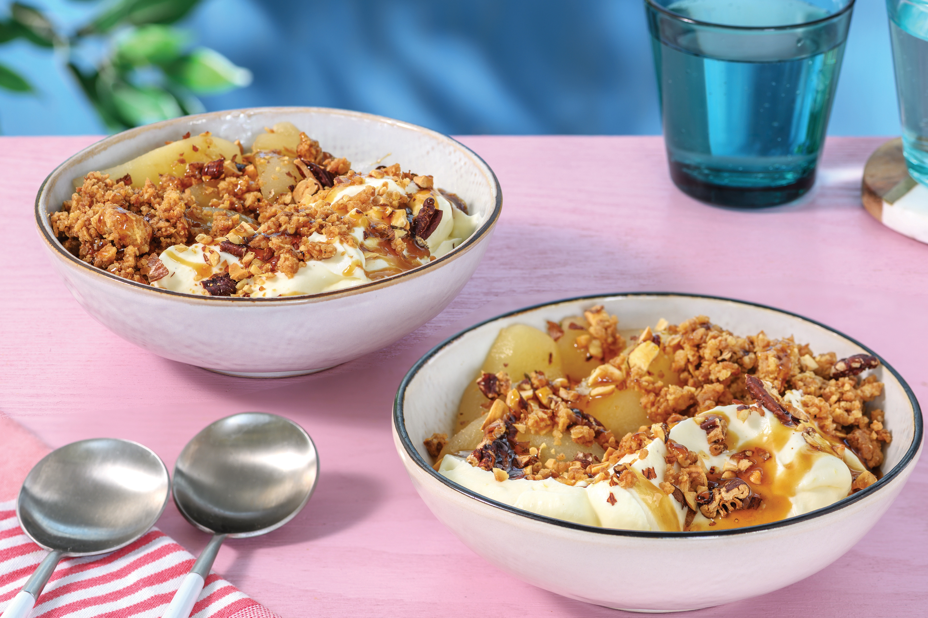 Deconstructed Poached Pear Cheesecake