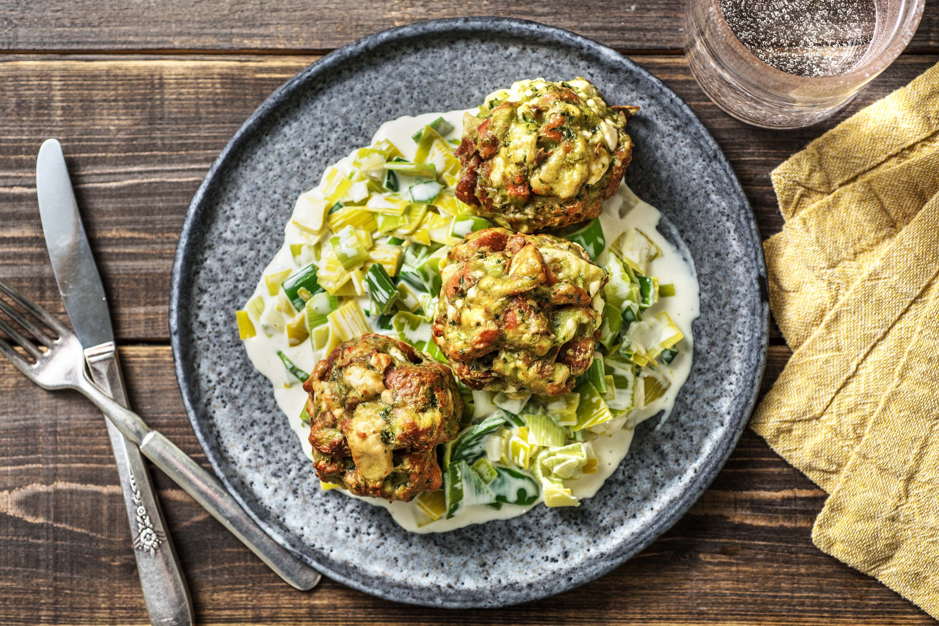 Laugen-Bärlauch-Knödel aus dem Backofen
