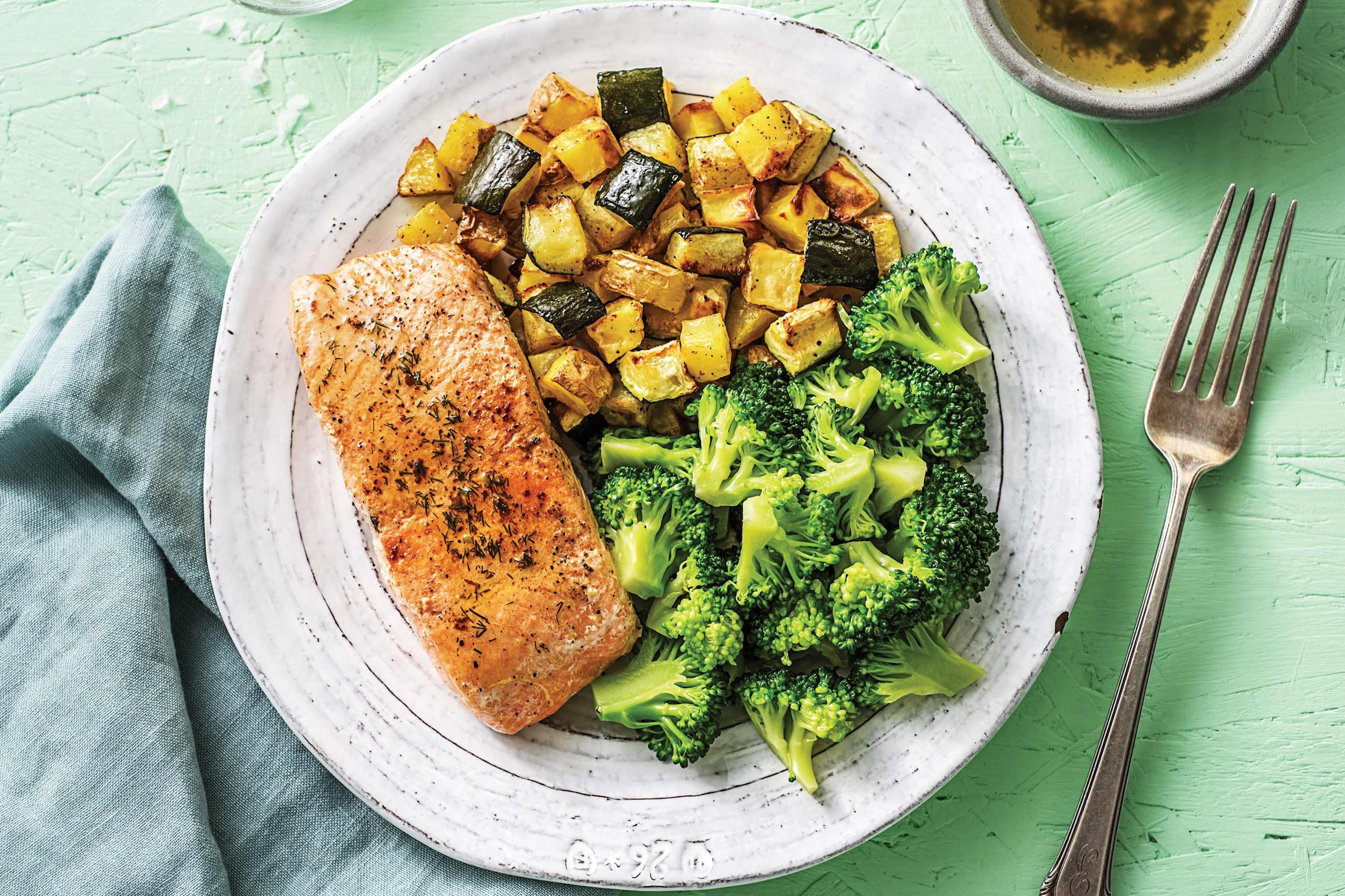 Seared Salmon & Lemon Sauce