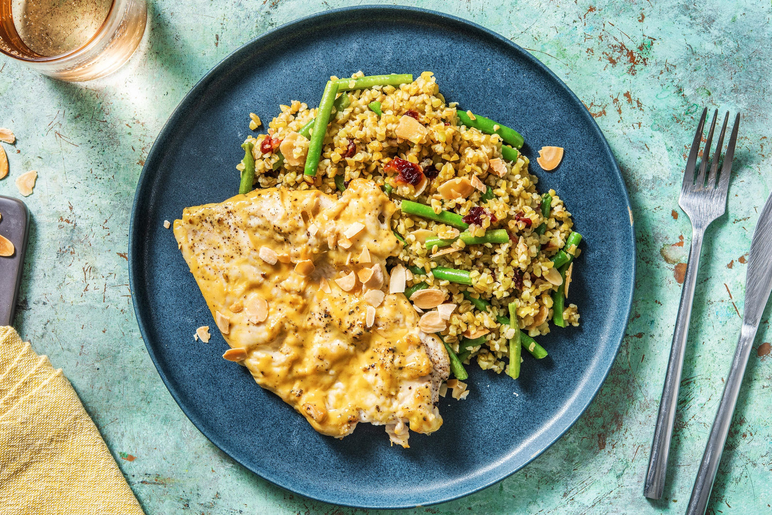 Honey-Mustard Almond Turkey