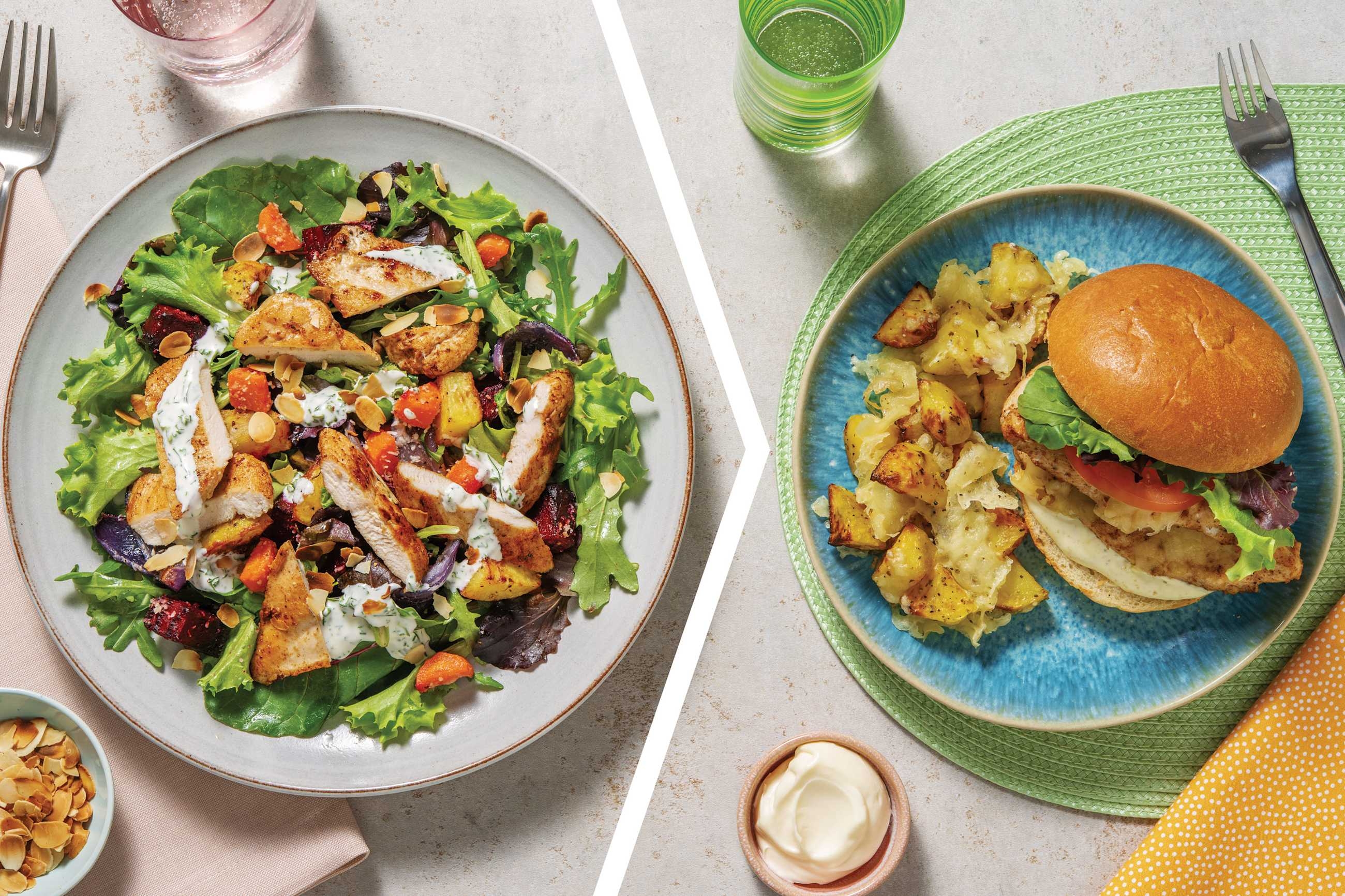 Dinner - Aussie Chicken & Nutty Roast Veggie Salad