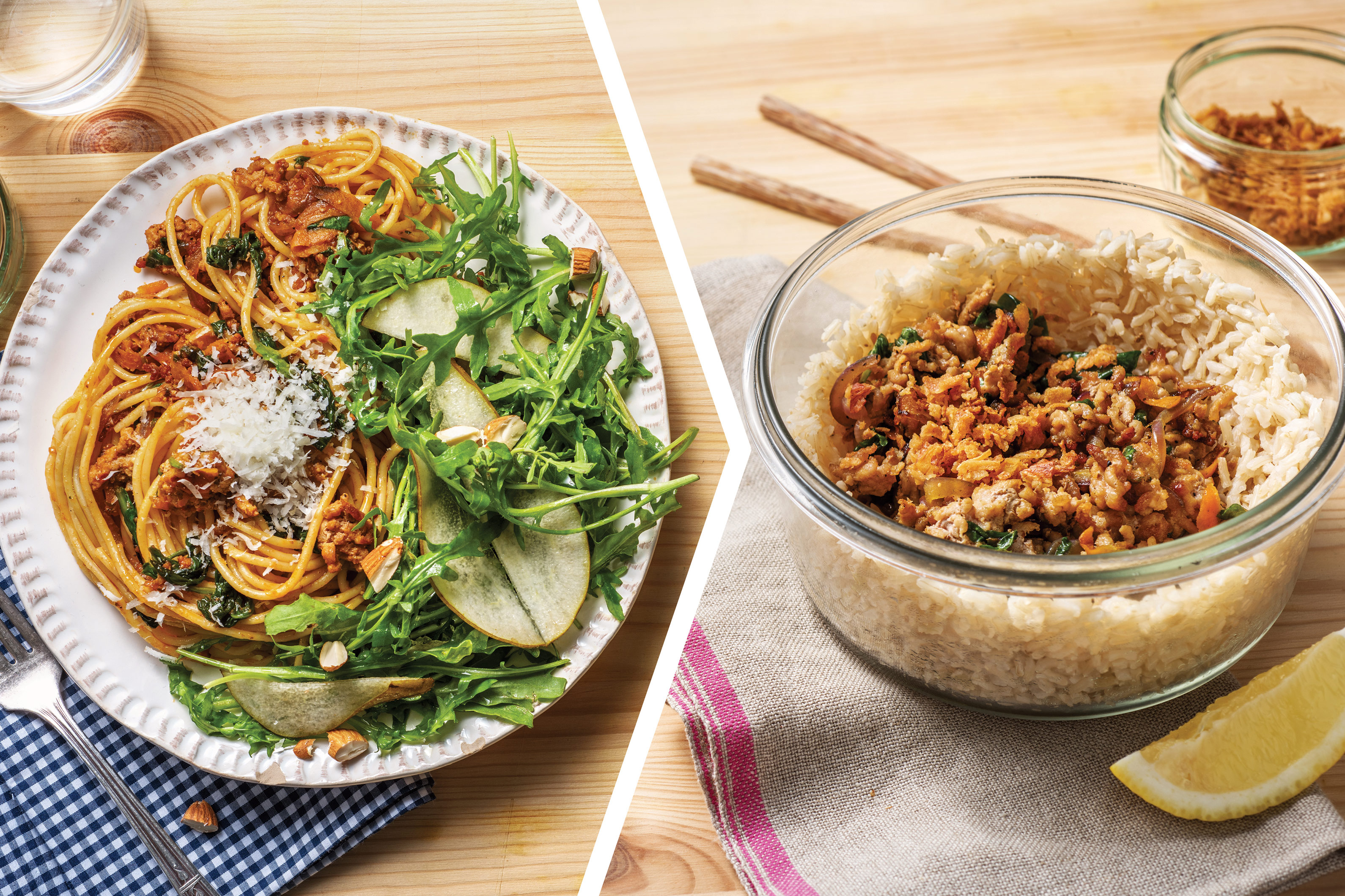 Pork & Red Pesto Spaghetti for Dinner