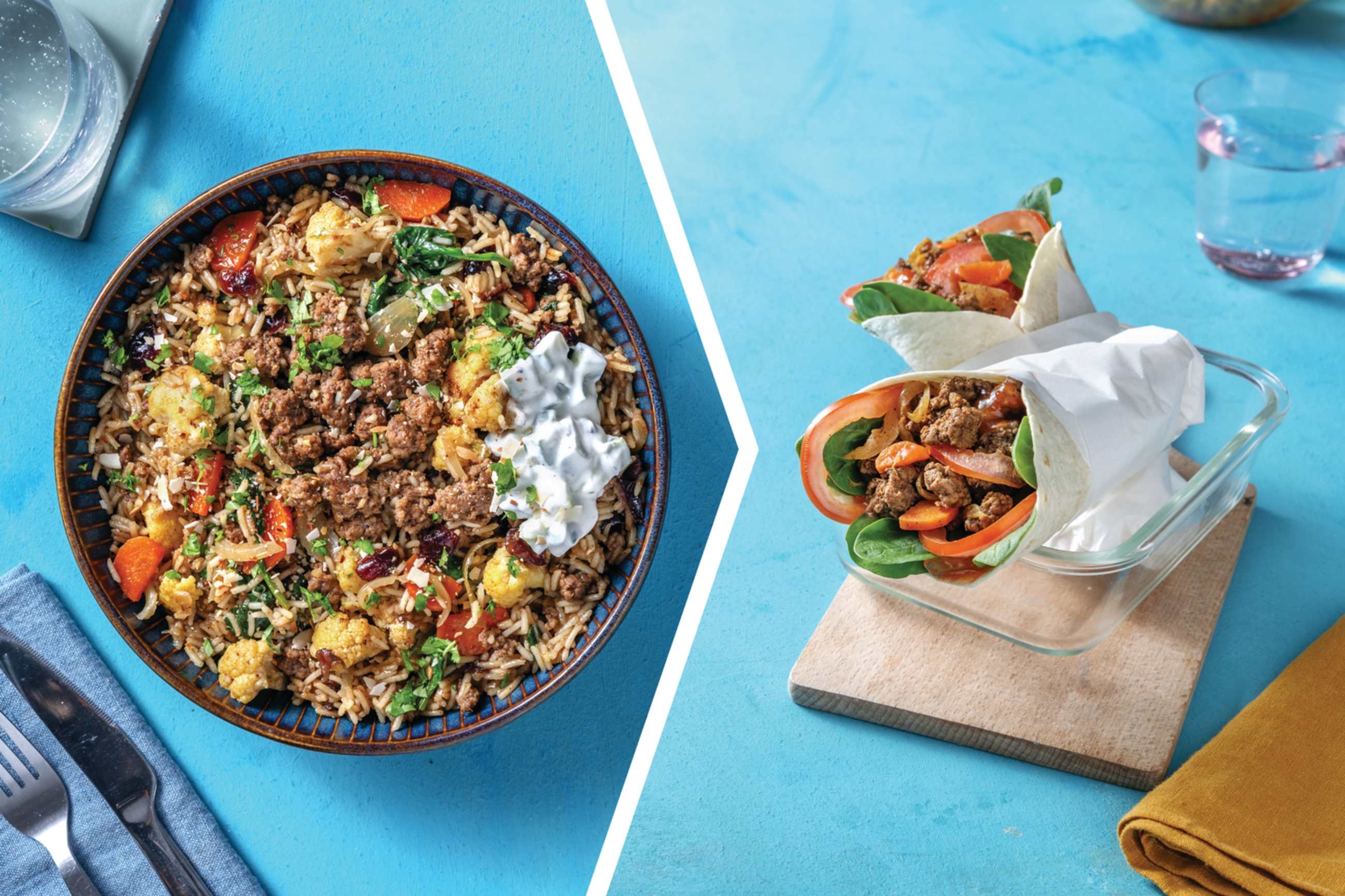 Dinner: Beef & Roasted Cauliflower Biryani