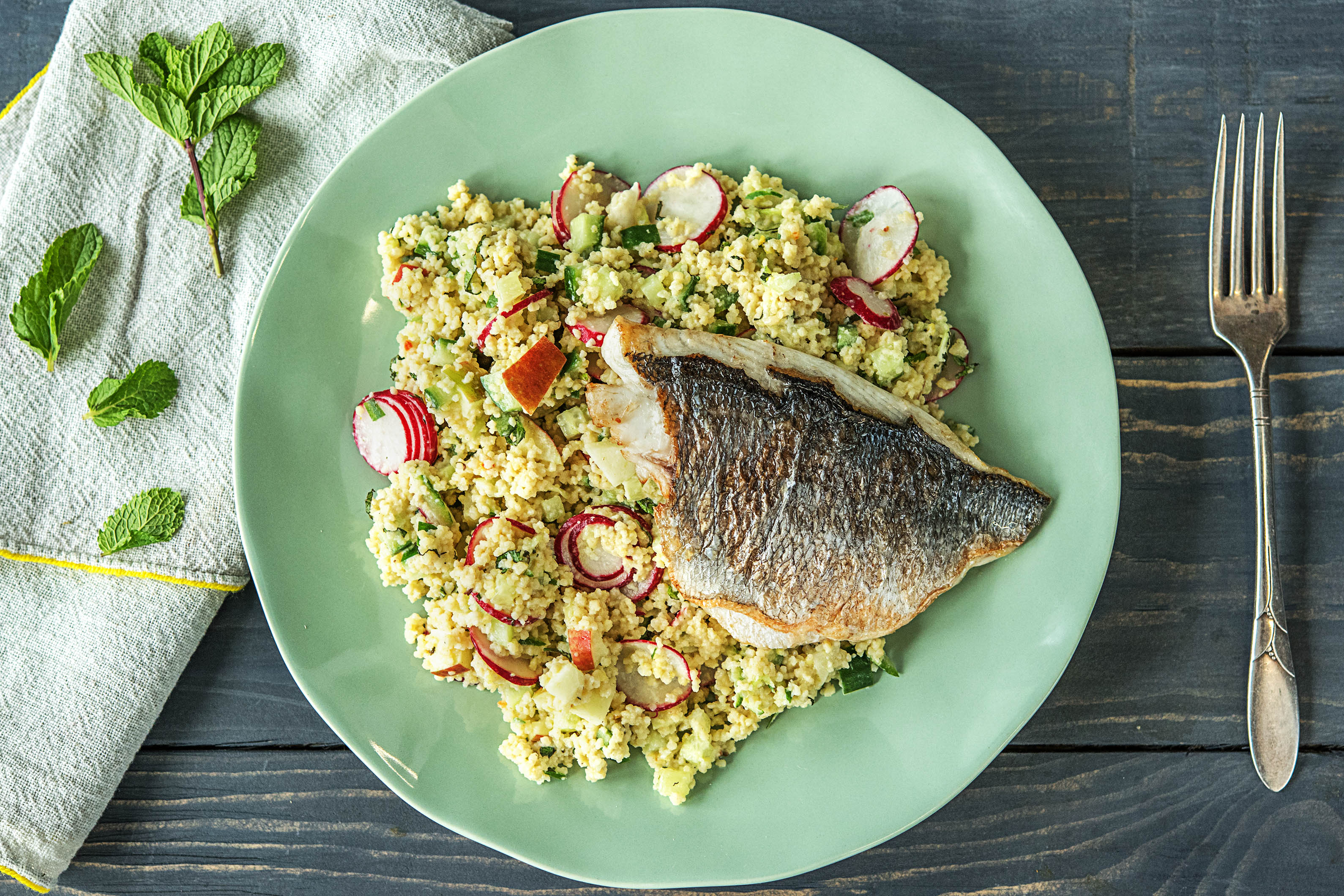Doradefilet met frisse tabouleh