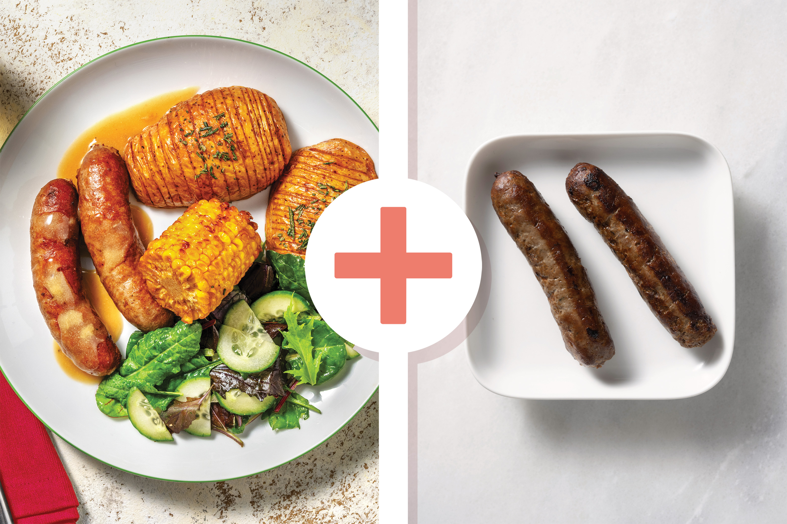 Double Beef Sausages & Honey-Mustard Gravy