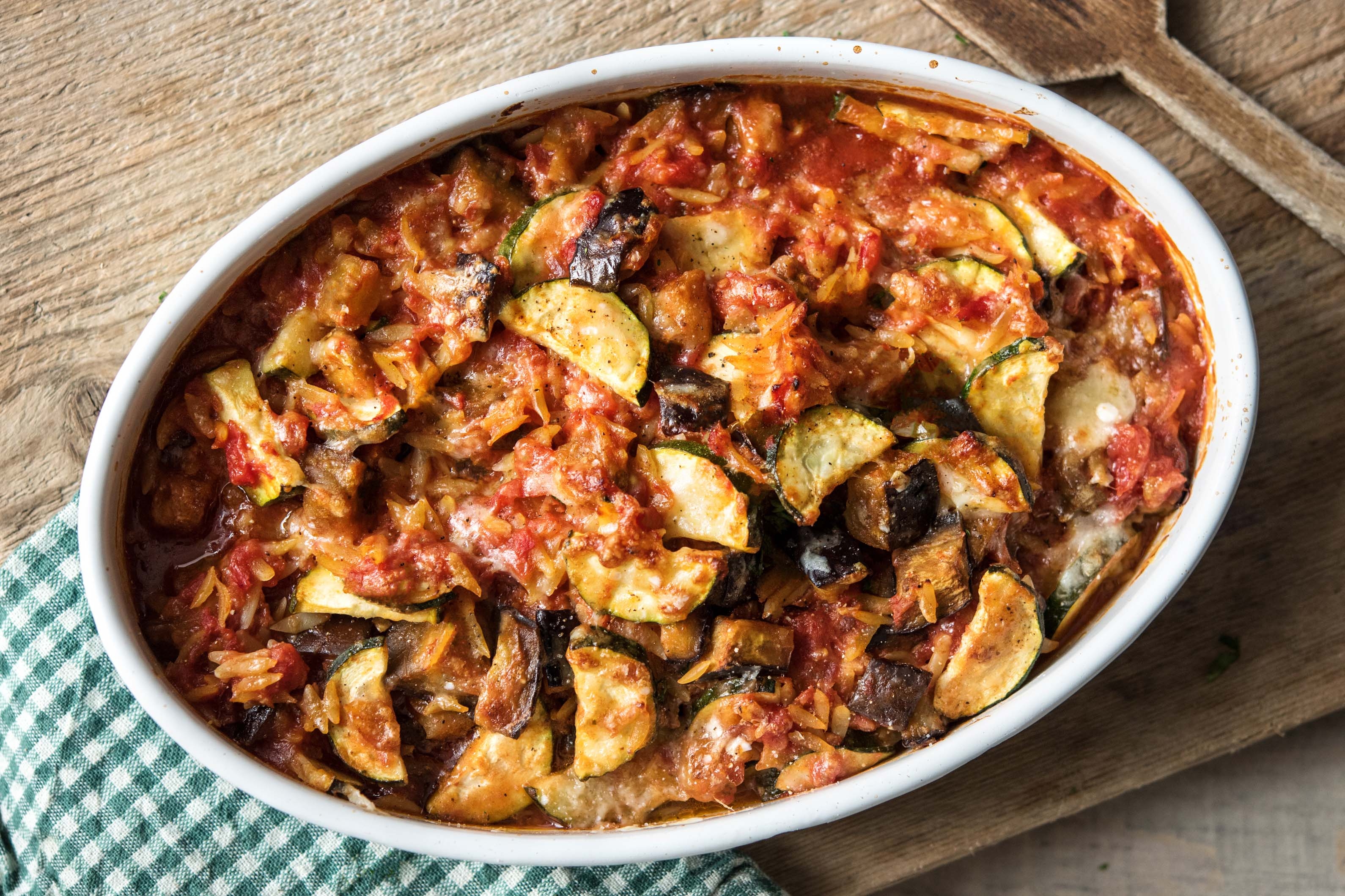 Double Cheese Zucchini & Eggplant Risoni