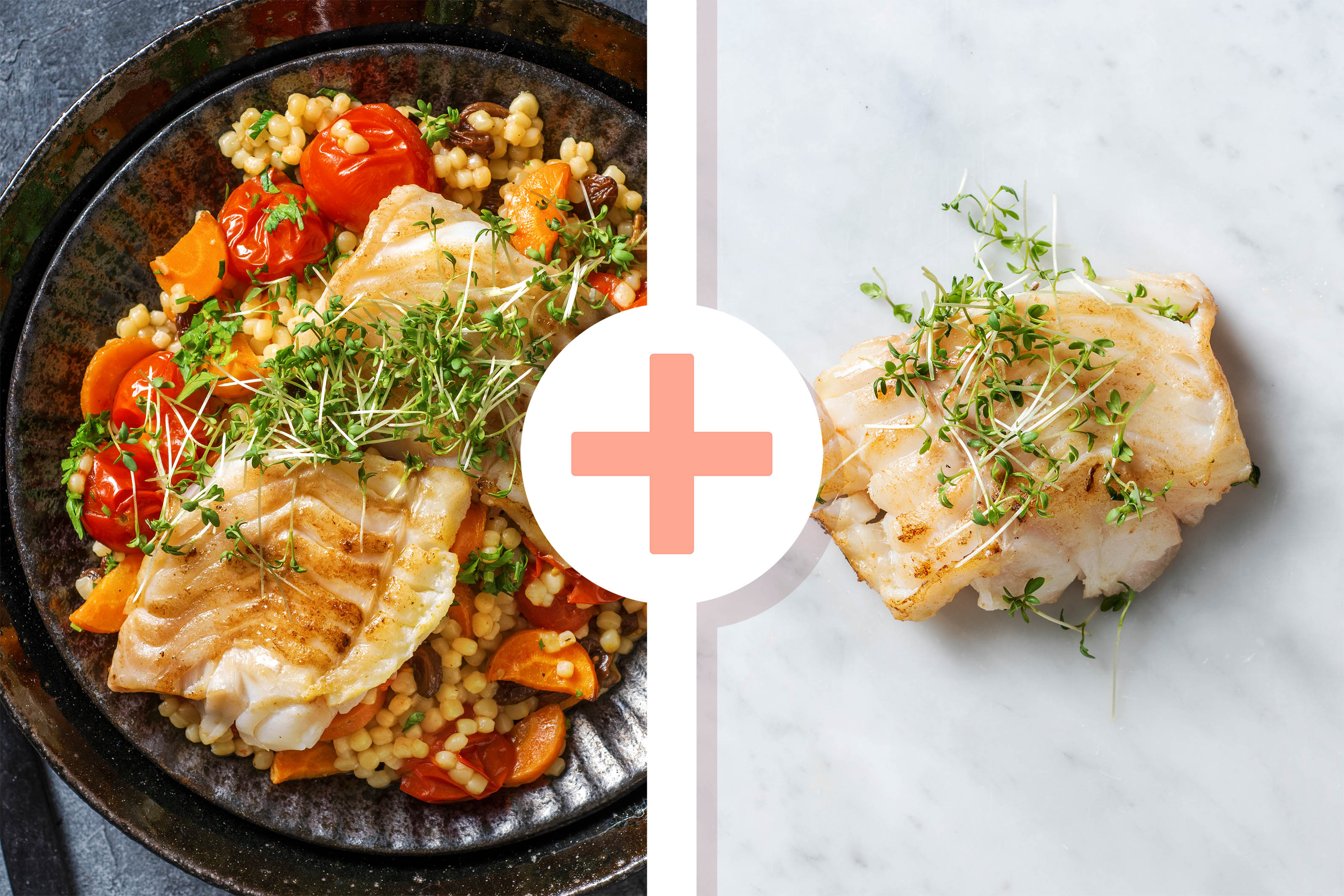 Double protein - Gebakken kabeljauwfilet met botersaus