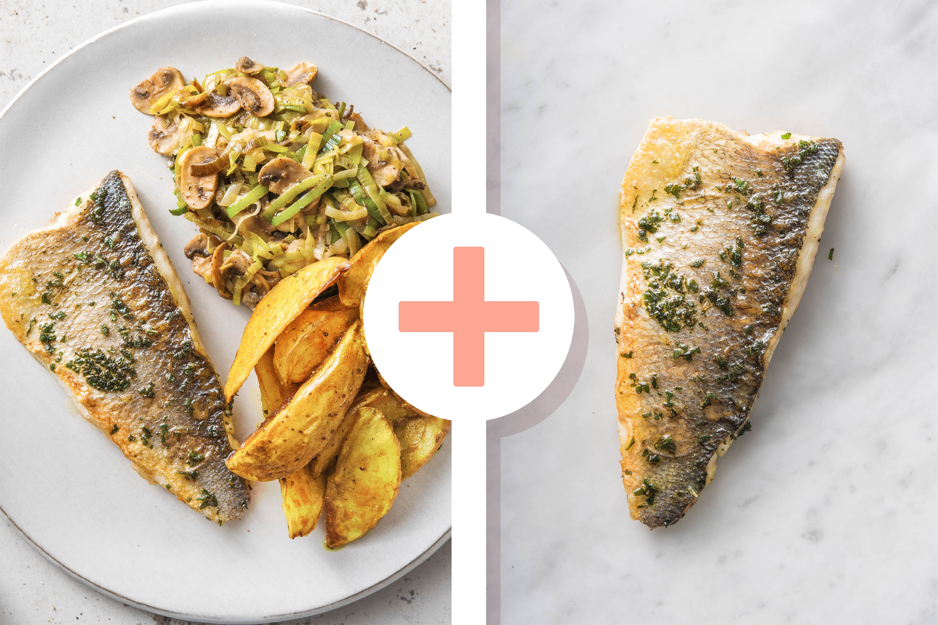 Double protein (NL) - Gebakken zeebaars met zelfgemaakte salieboter