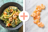 Double protein - Snelle curry met garnalen