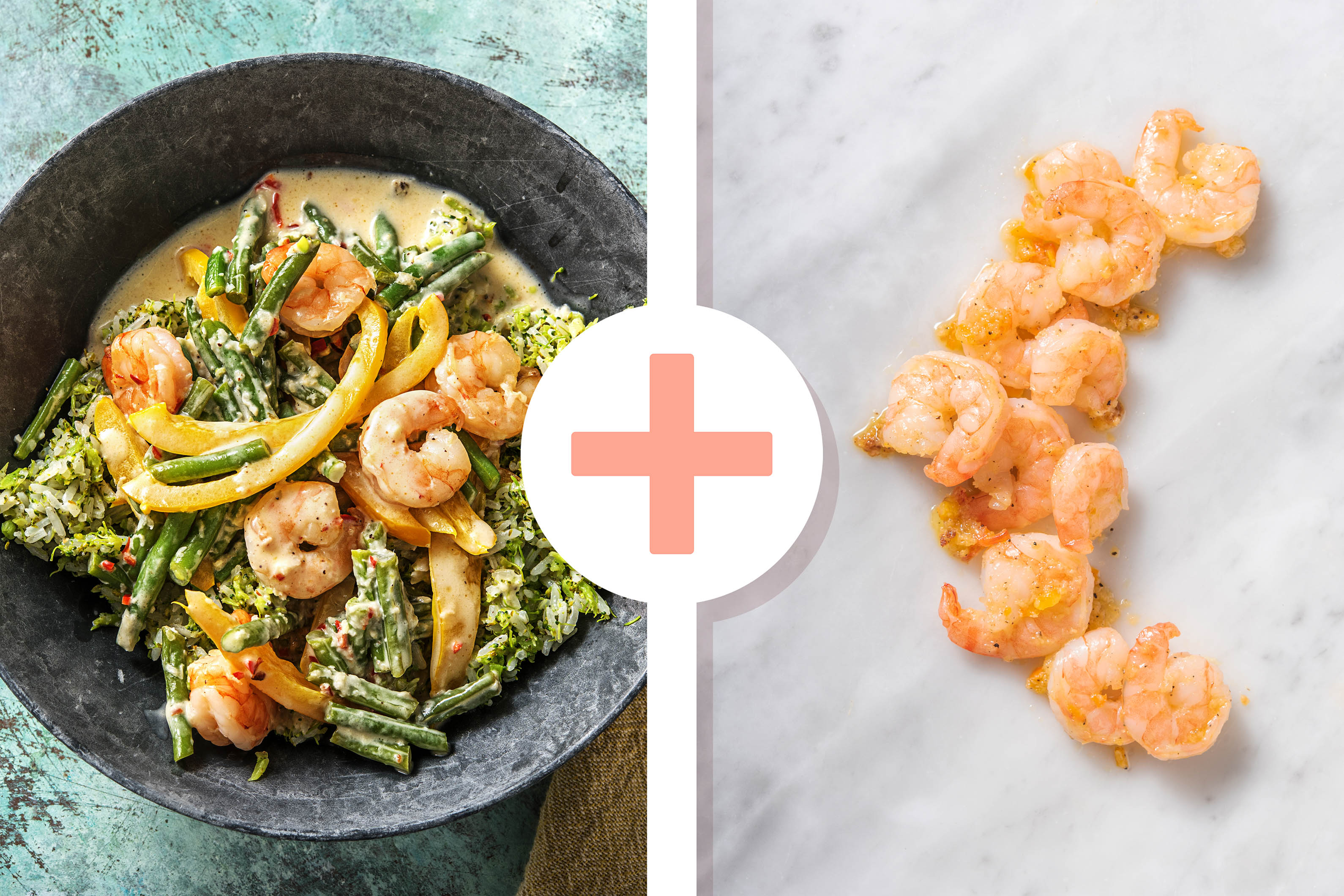 Snelle curry met garnalen en broccolirijst