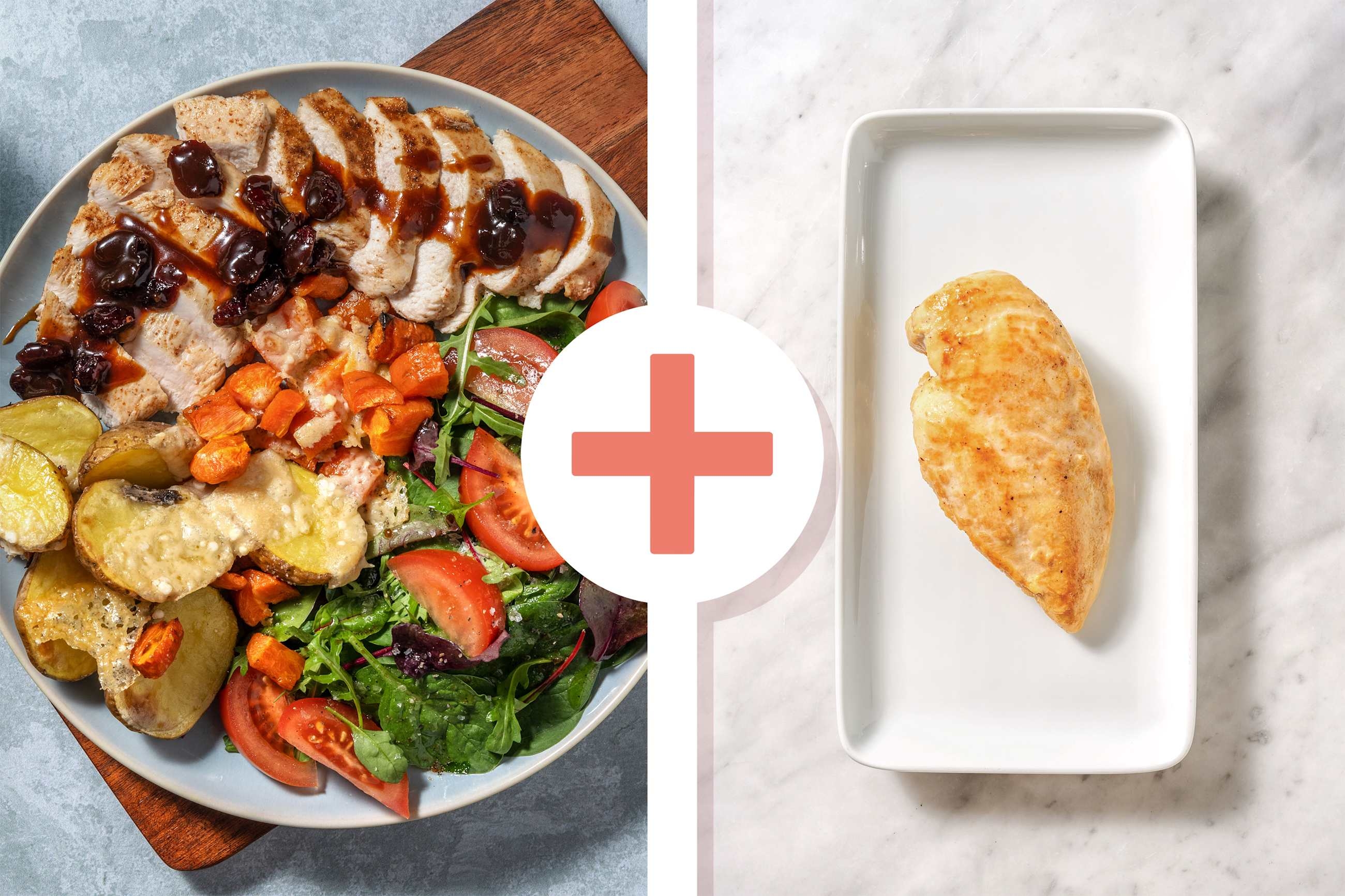 Double Seared Chicken & Cranberry Gravy