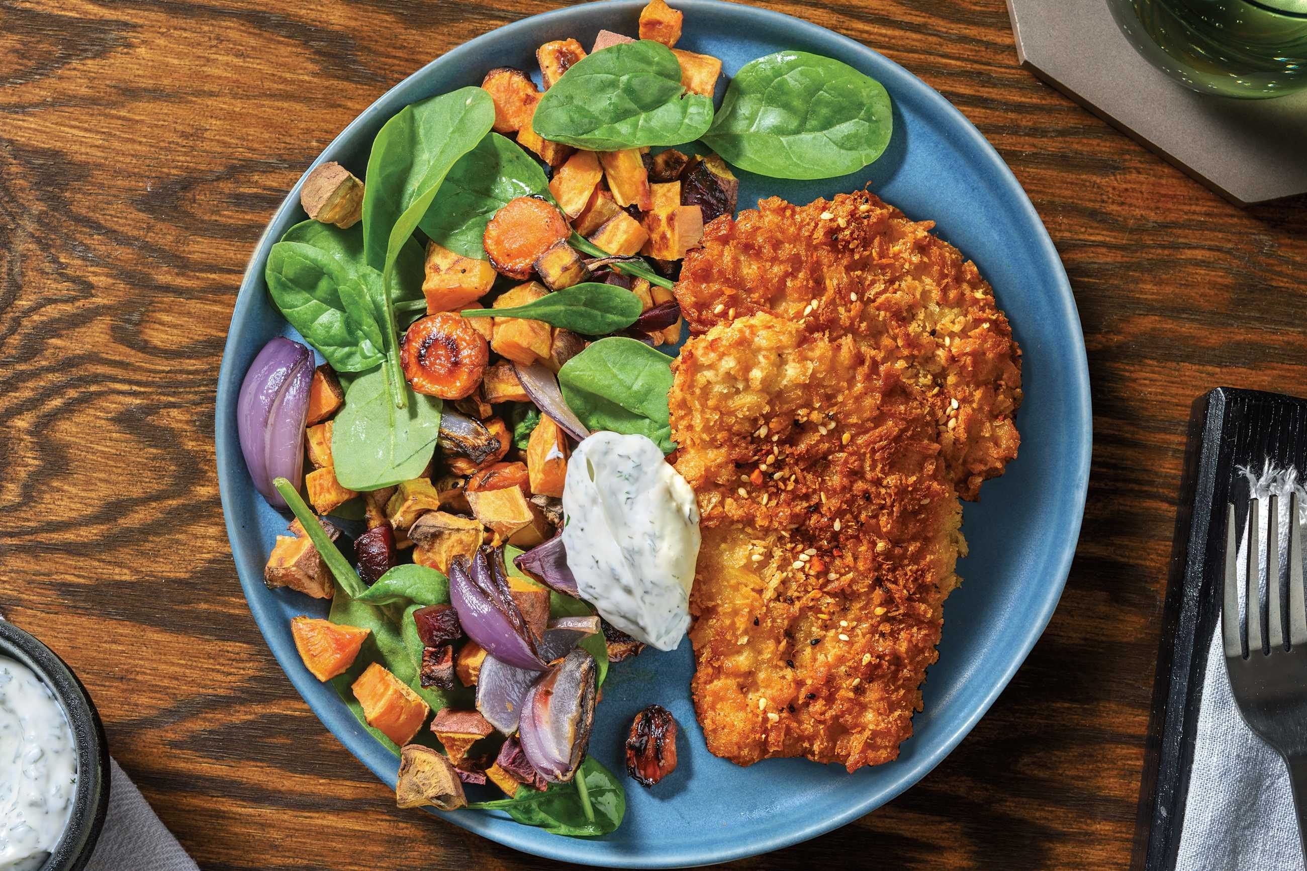Dukkah-Crusted Pork Schnitzels