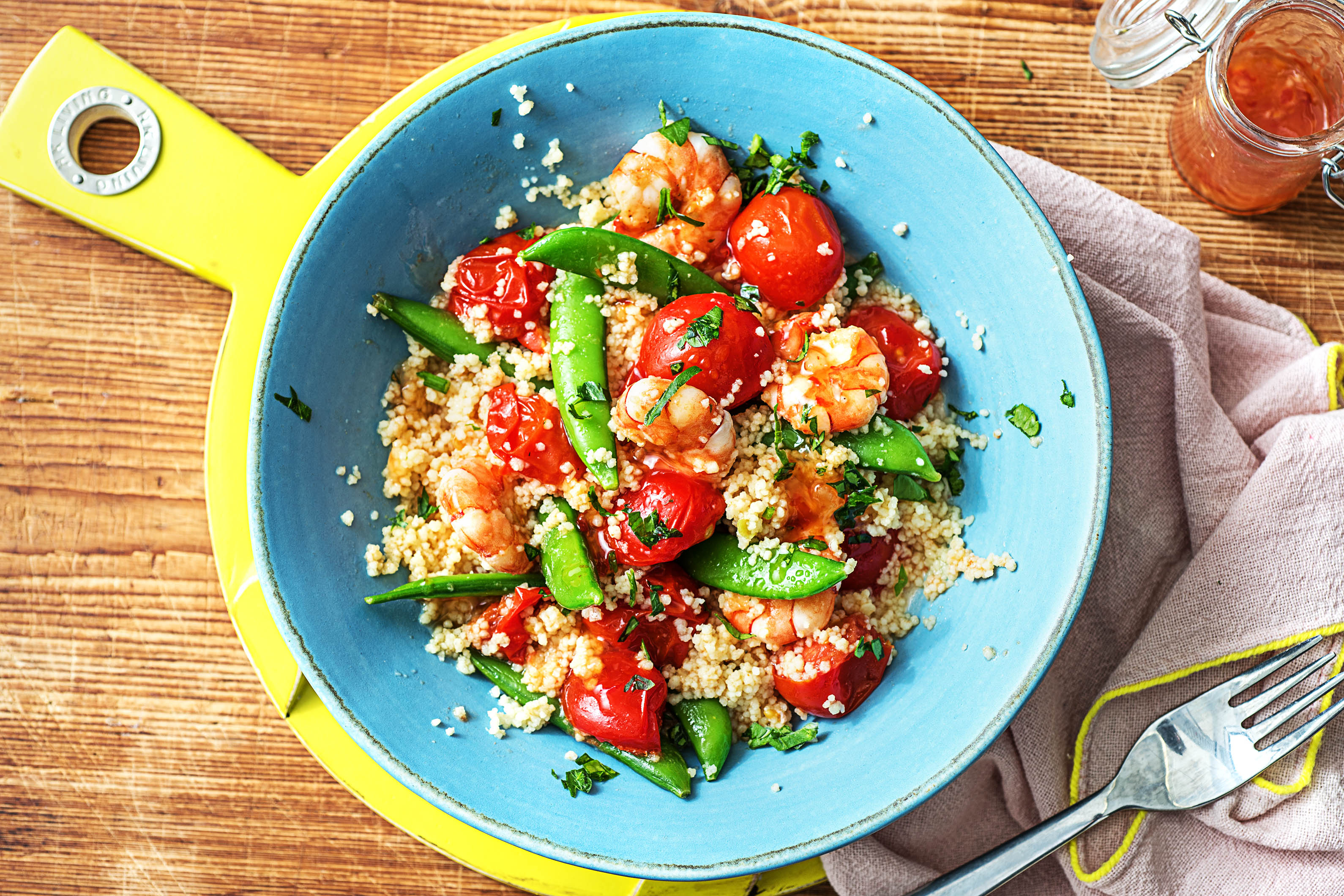 Dukkah Prawn Jumble