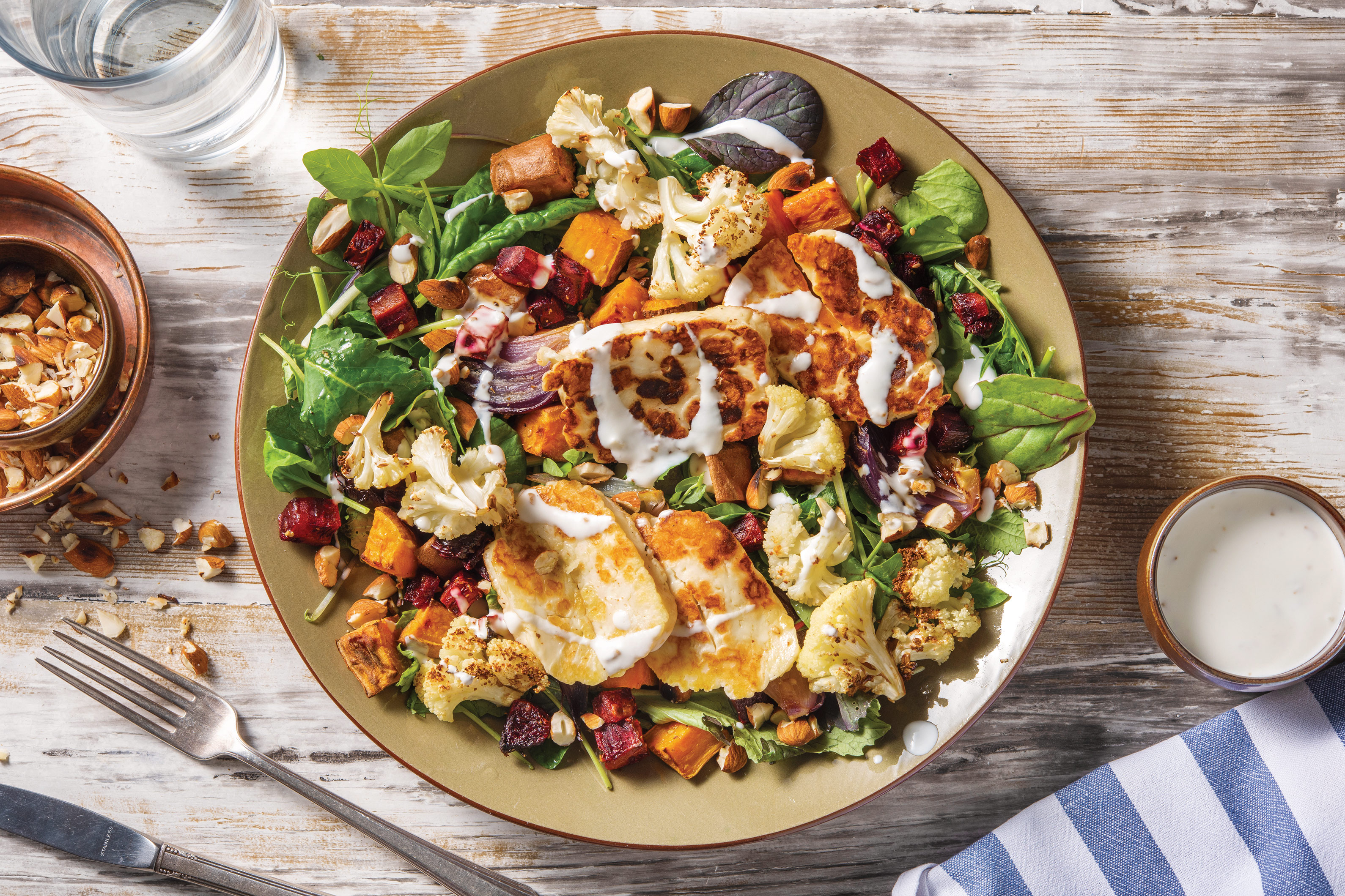 Haloumi & Dukkah Roast Veggie Bowl