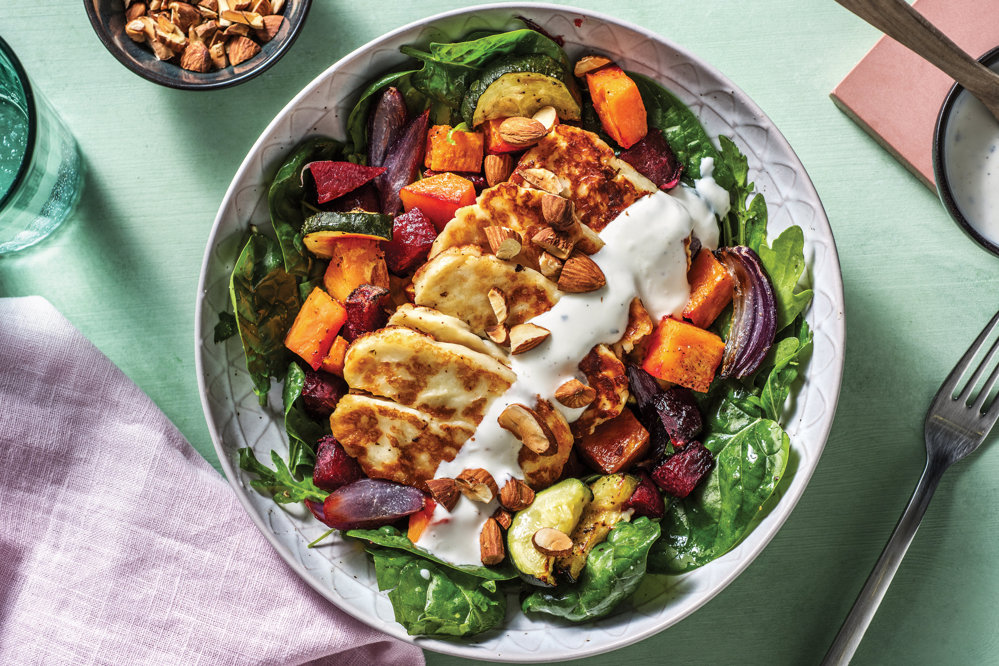 Haloumi & Spiced Roast Veggie Bowl