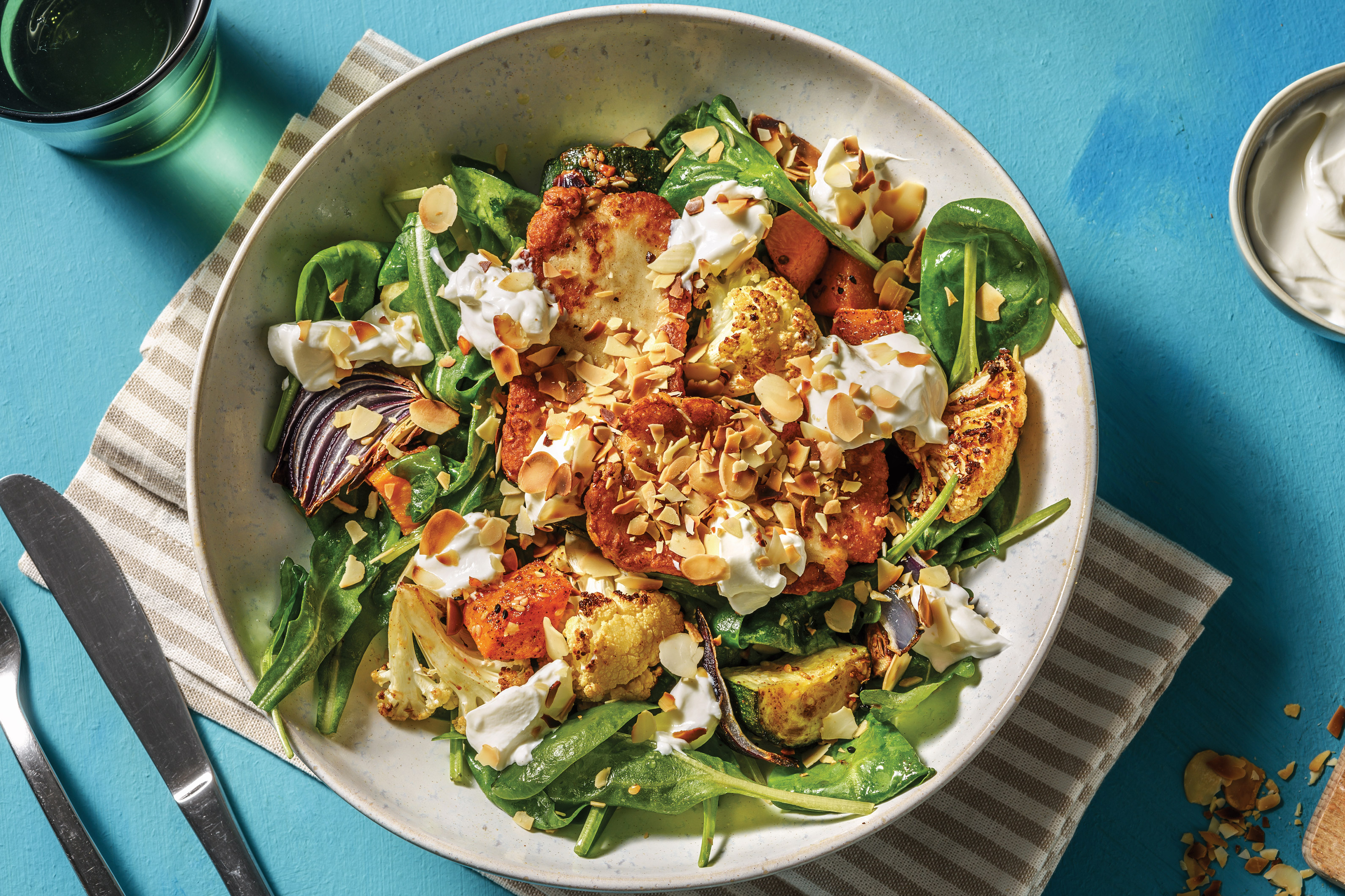 Paneer & Lemon Pepper Roast Veggie Bowl