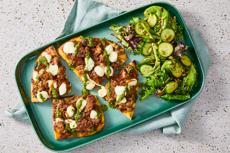 Chorizo and Caramelized Onion Flatbreads