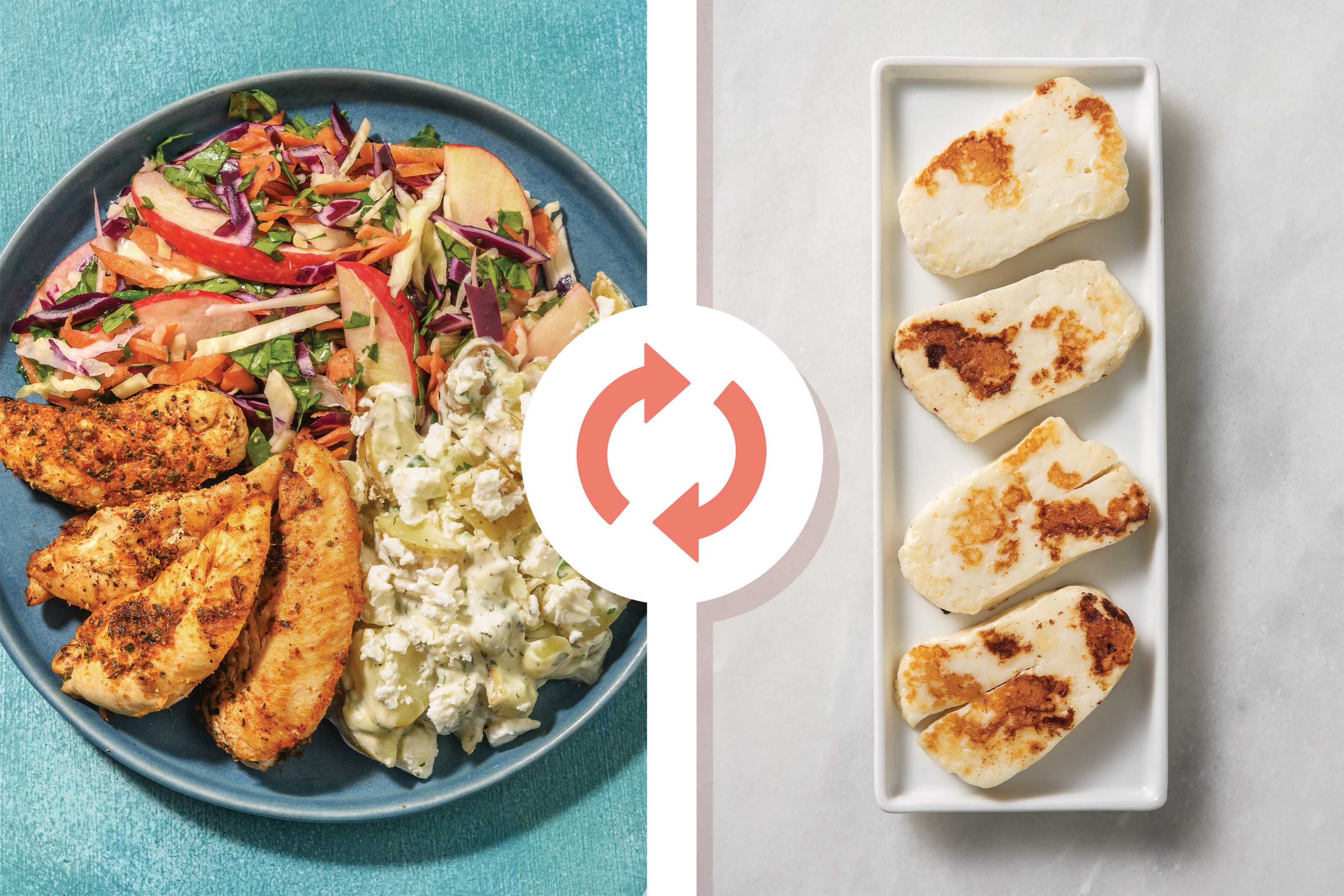 Easy Aussie-Spiced Haloumi & Apple Slaw