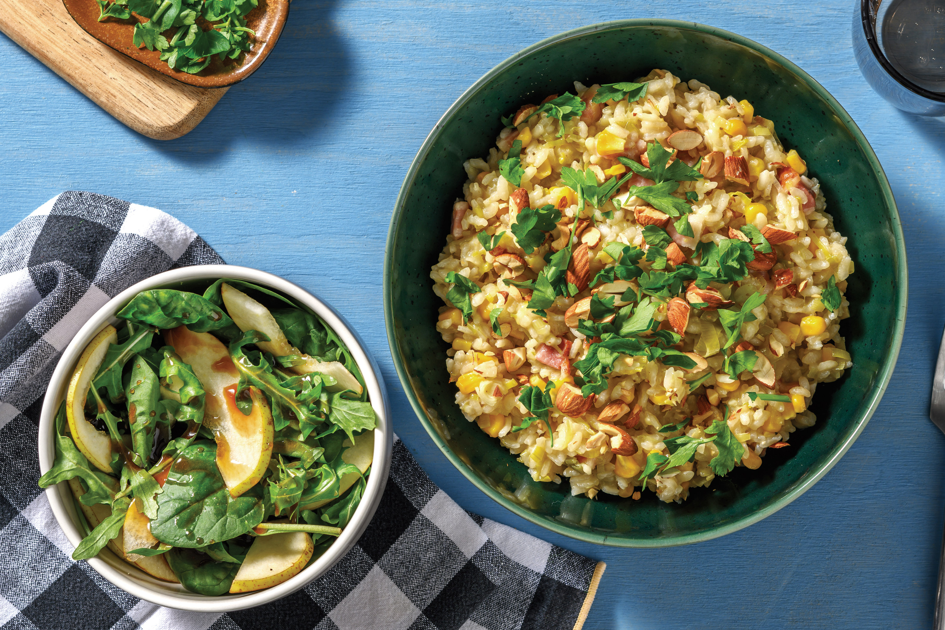 Easy Bacon, Corn & Leek Risotto